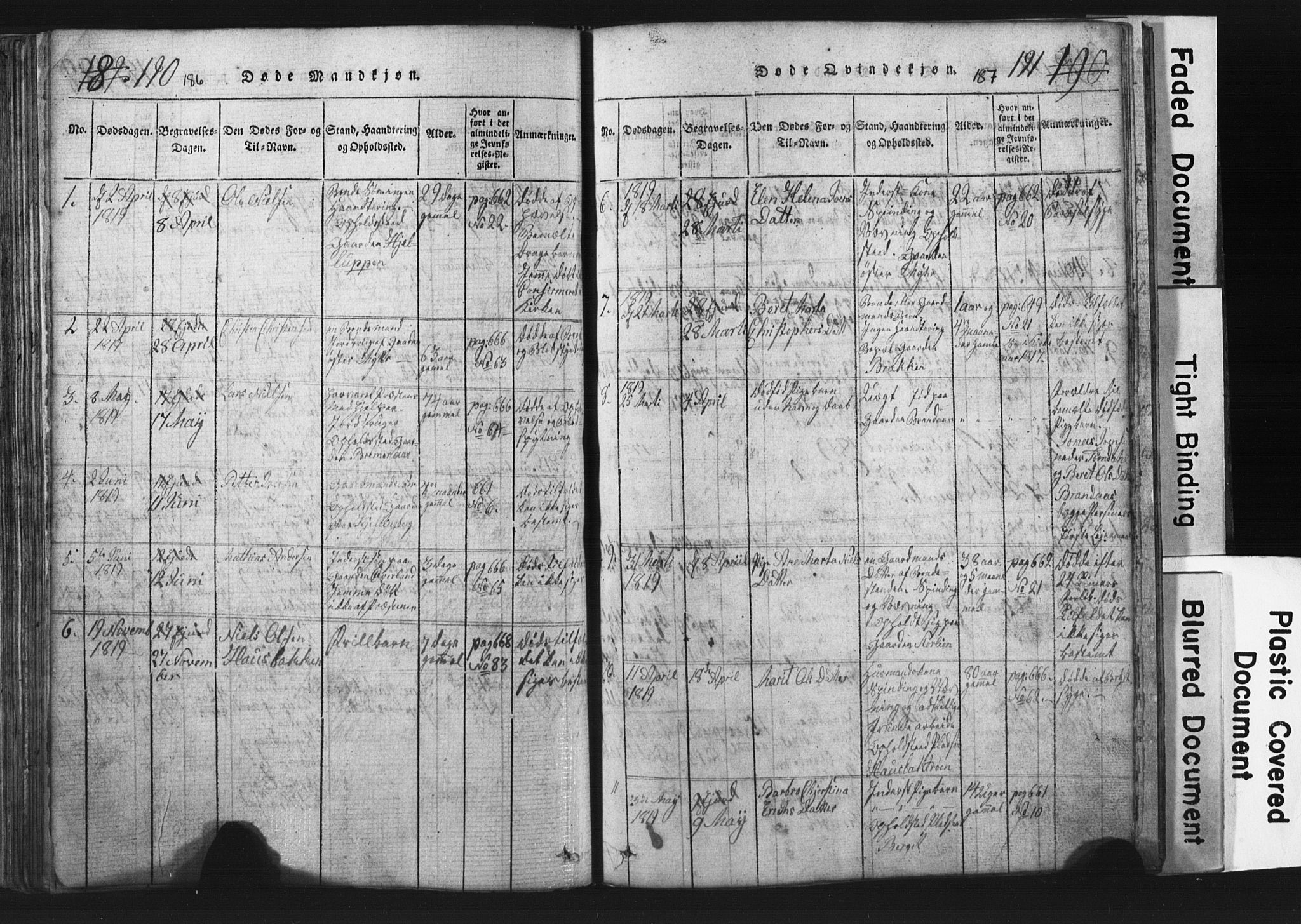 Ministerialprotokoller, klokkerbøker og fødselsregistre - Nord-Trøndelag, SAT/A-1458/701/L0017: Klokkerbok nr. 701C01, 1817-1825, s. 186-187