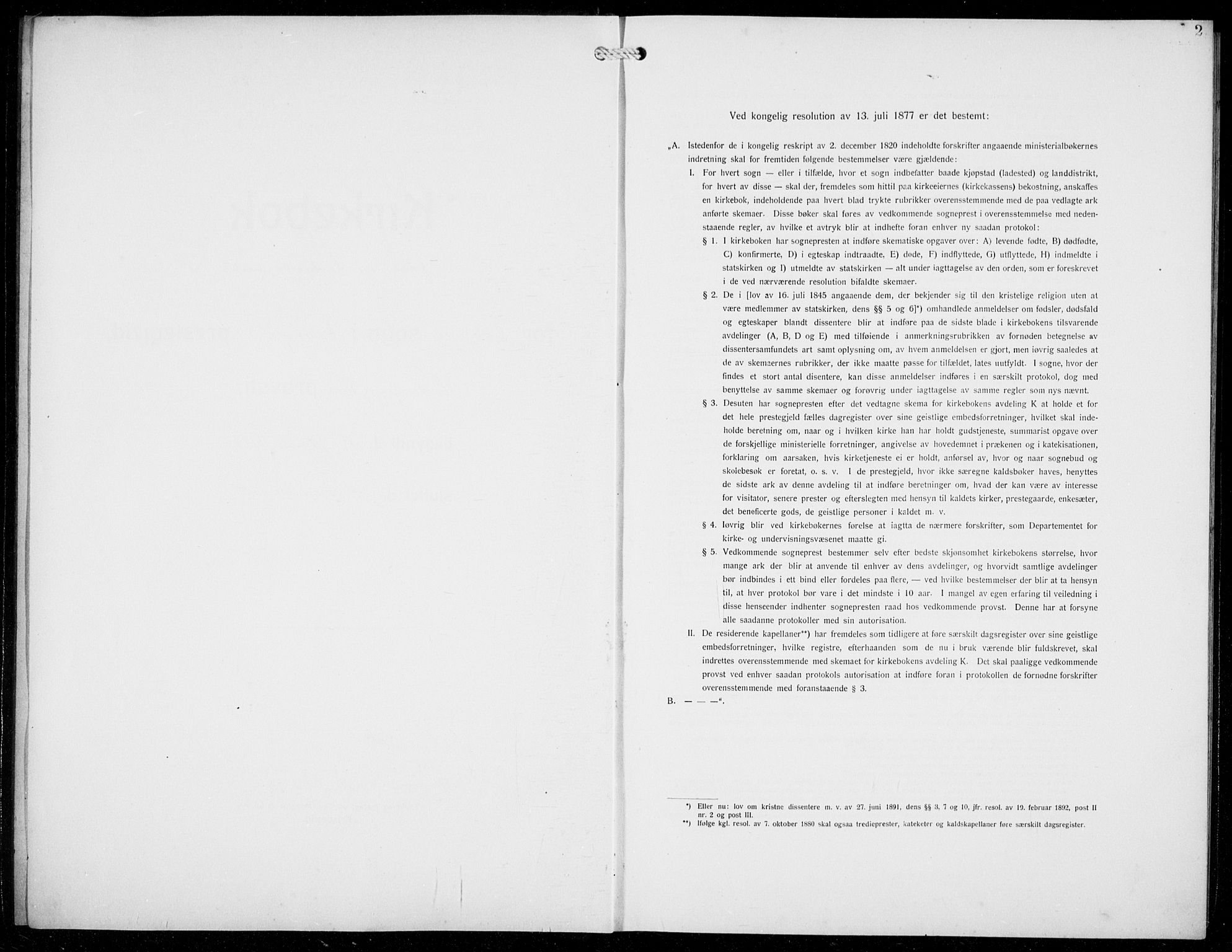 Evanger sokneprestembete, SAB/A-99924: Klokkerbok nr. A 6, 1918-1941, s. 2