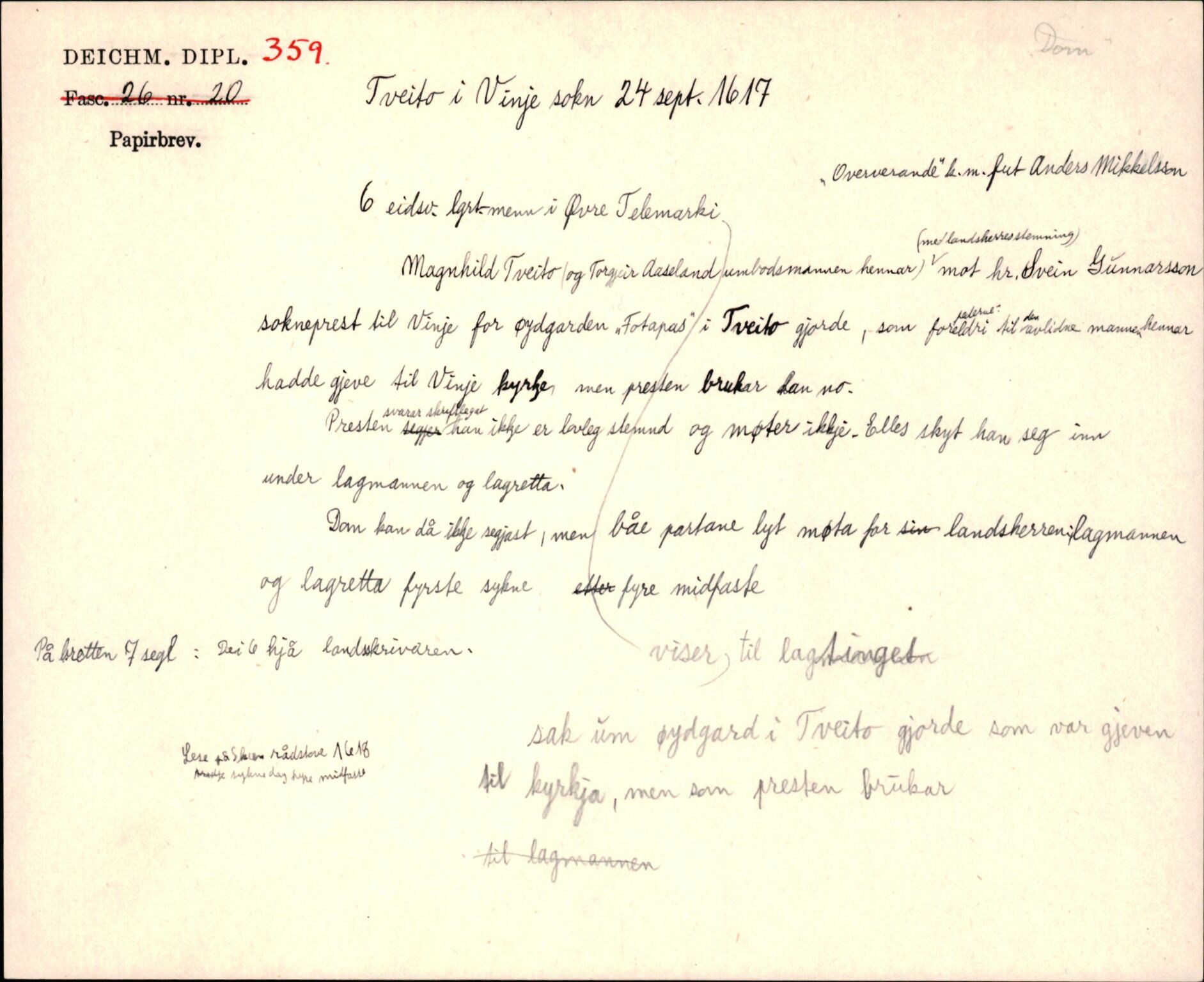 Riksarkivets diplomsamling, AV/RA-EA-5965/F35/F35j/L0001: Regestsedler: Deichmanske diplomer nr. 1-450, s. 745