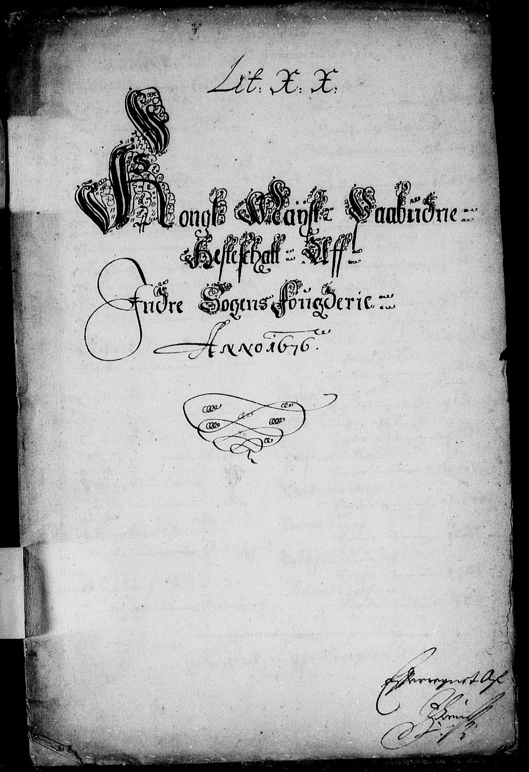 Rentekammeret inntil 1814, Reviderte regnskaper, Stiftamtstueregnskaper, Bergen stiftamt, AV/RA-EA-6043/R/Rc/L0045: Bergen stiftamt, 1676