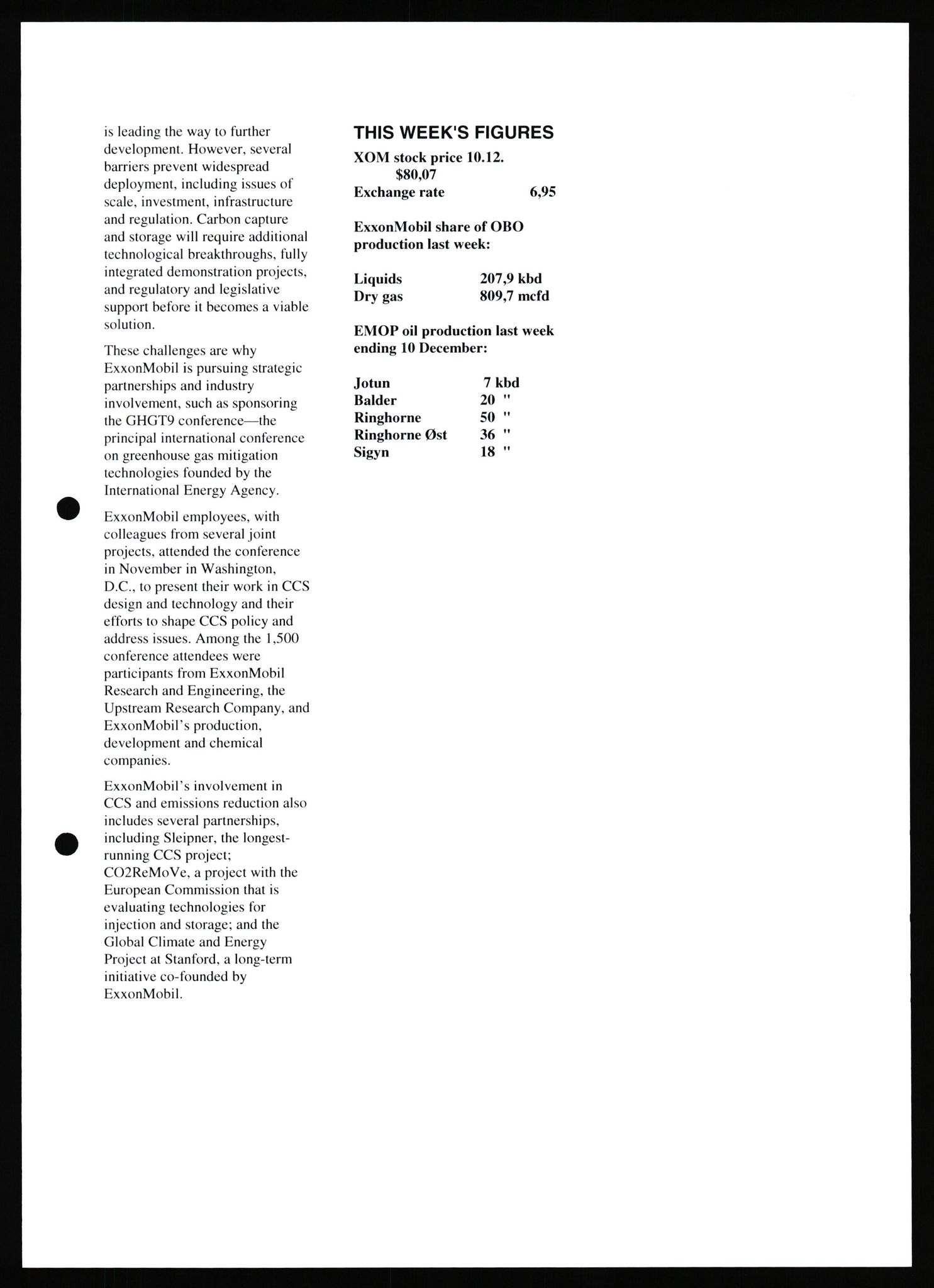 Pa 0982 - Esso Norge A/S, AV/SAST-A-100448/X/Xd/L0007: Ukenytt, 2007-2012