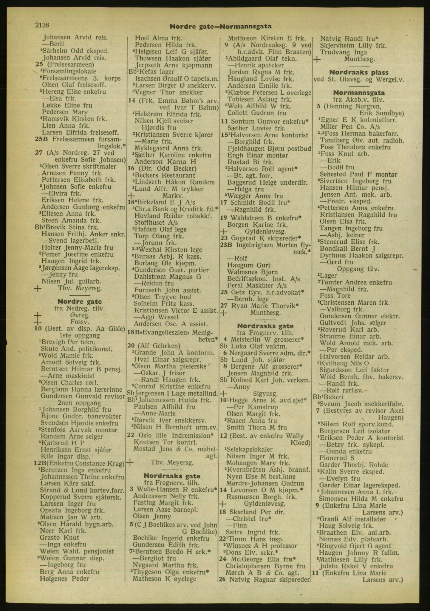 Kristiania/Oslo adressebok, PUBL/-, 1956-1957, s. 2138