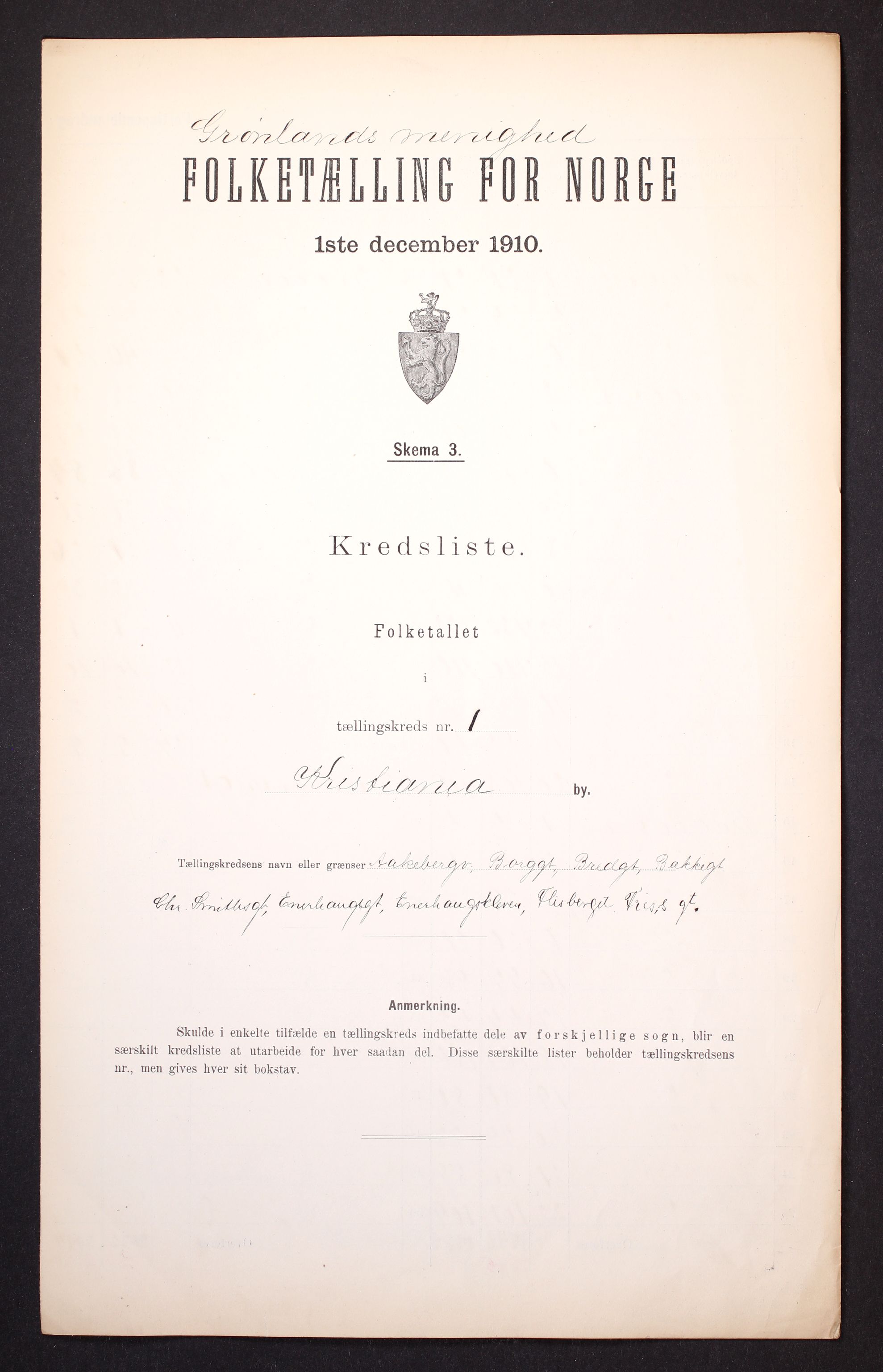 RA, Folketelling 1910 for 0301 Kristiania kjøpstad, 1910, s. 445