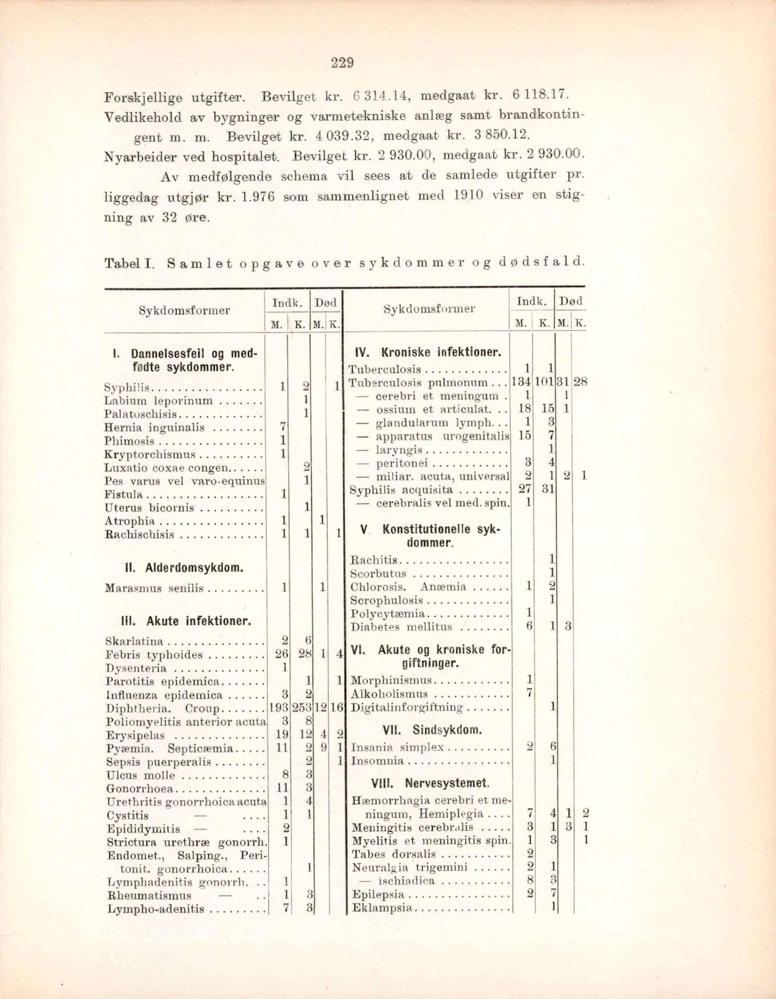 Haukeland Sykehus, Direktøren, BBA/A-2050.04/Æa/L0001: Årsberetninger 1906-1914, 1906-1914, s. 85