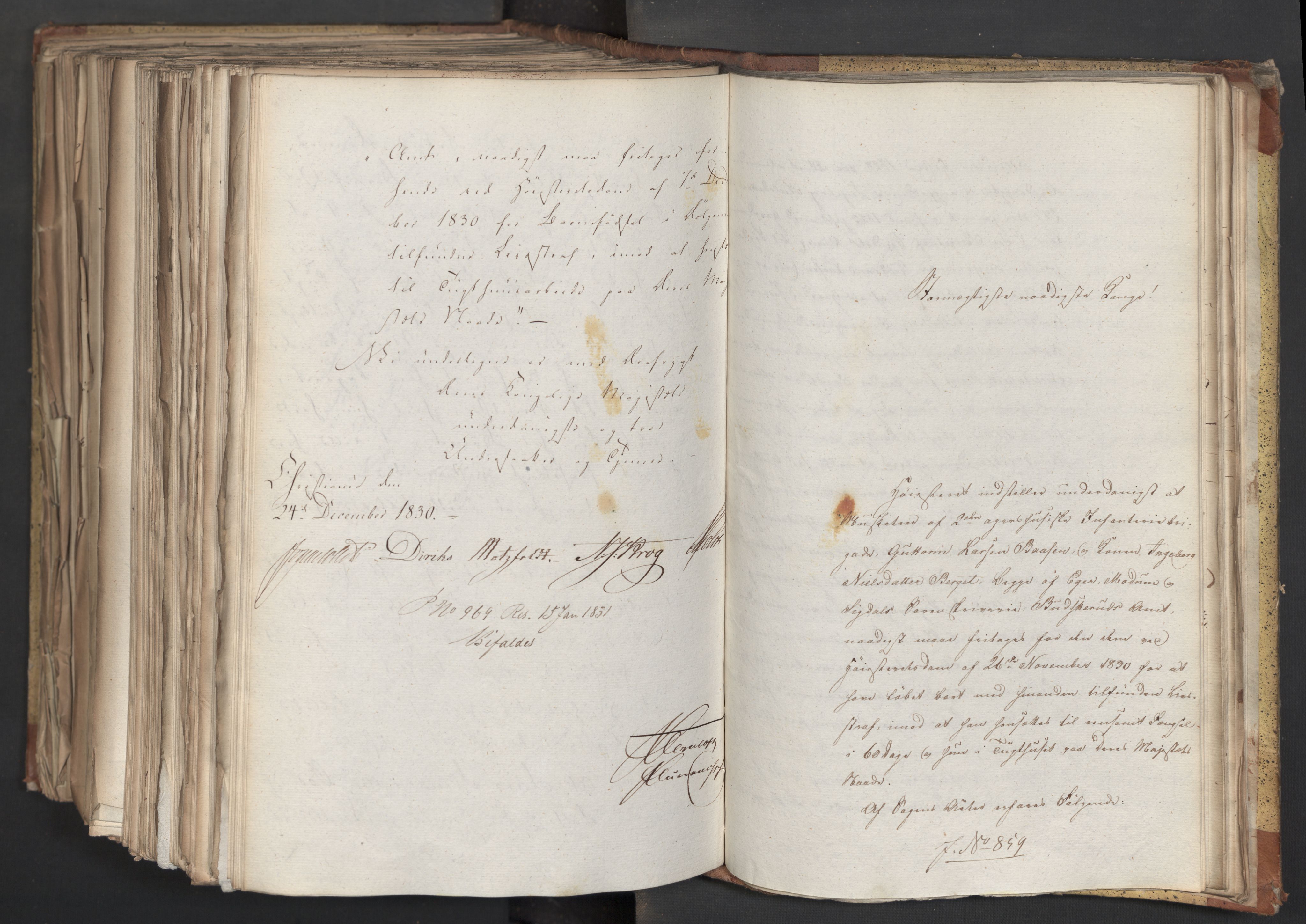 Statsrådsavdelingen i Stockholm, AV/RA-S-1003/D/Da/L0068: Regjeringsinnstillinger nr. 660-876, 1830, s. 738
