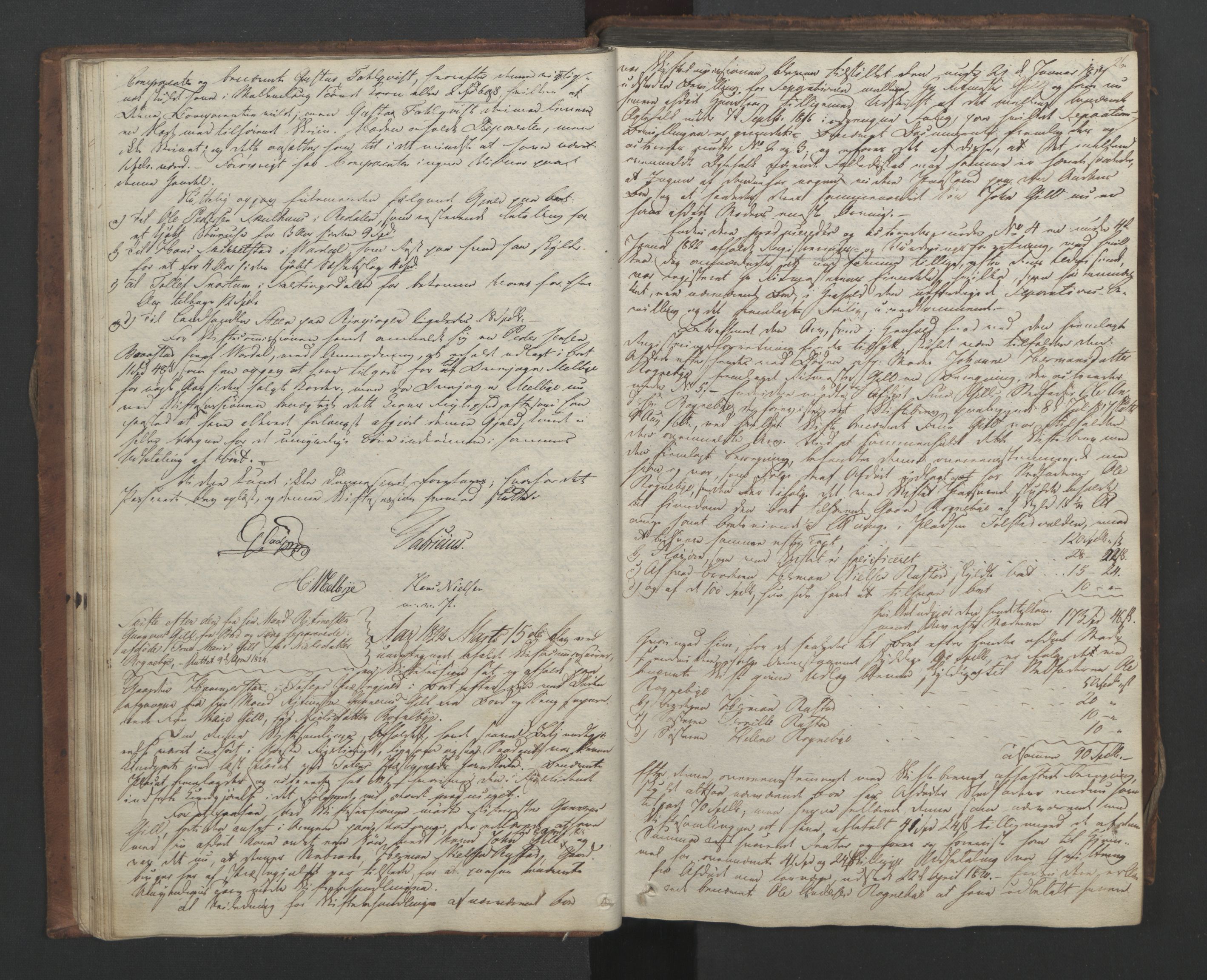 Forsvaret, Generalauditøren, AV/RA-RAFA-1772/F/Fj/Fjc/L0011: Skifteprotokol for Kavallrie-Brigaden 31.10. 1821 - 14. 2. 1825., 1821-1825, s. 25b-26a