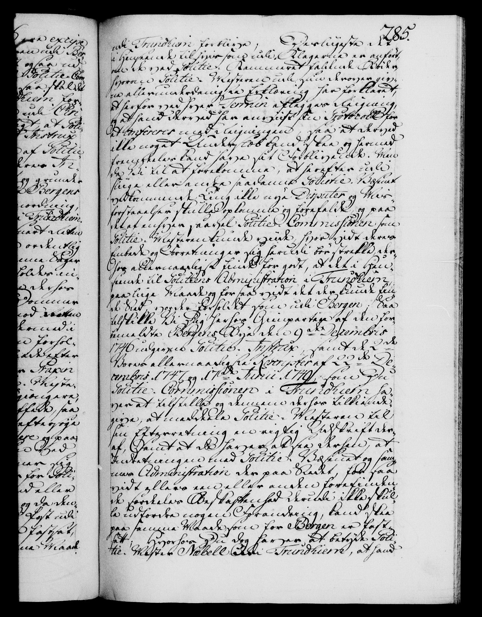 Danske Kanselli 1572-1799, AV/RA-EA-3023/F/Fc/Fca/Fcab/L0037: Norske tegnelser, 1762-1766, s. 285a