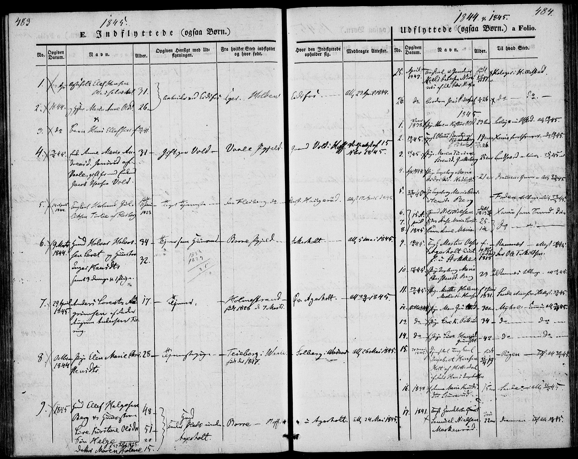 Hof kirkebøker, AV/SAKO-A-64/F/Fa/L0005: Ministerialbok nr. I 5, 1844-1851, s. 483-484