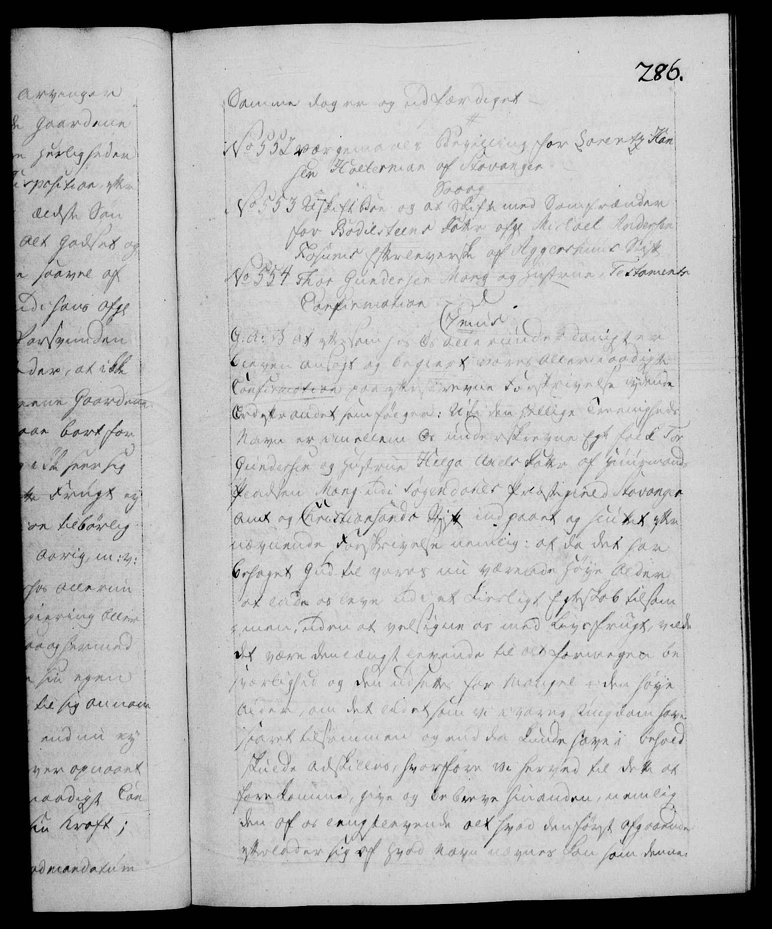 Danske Kanselli 1572-1799, RA/EA-3023/F/Fc/Fca/Fcaa/L0051: Norske registre, 1786-1787, s. 286a