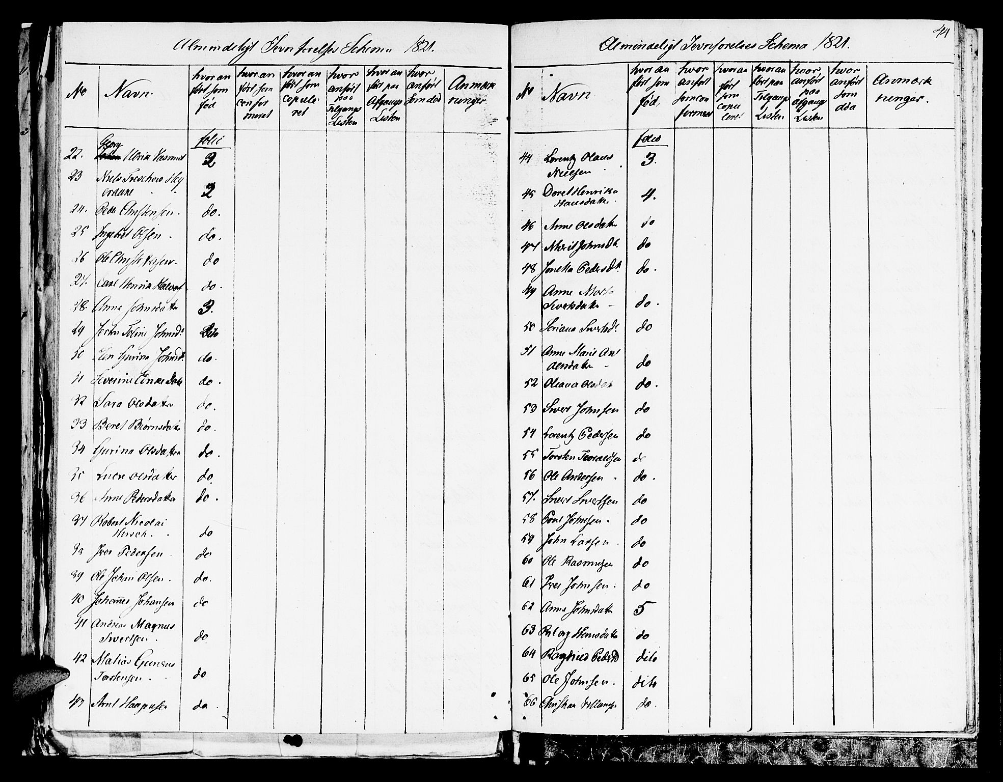 Ministerialprotokoller, klokkerbøker og fødselsregistre - Nord-Trøndelag, AV/SAT-A-1458/709/L0061: Ministerialbok nr. 709A09 /1, 1820-1821, s. 44