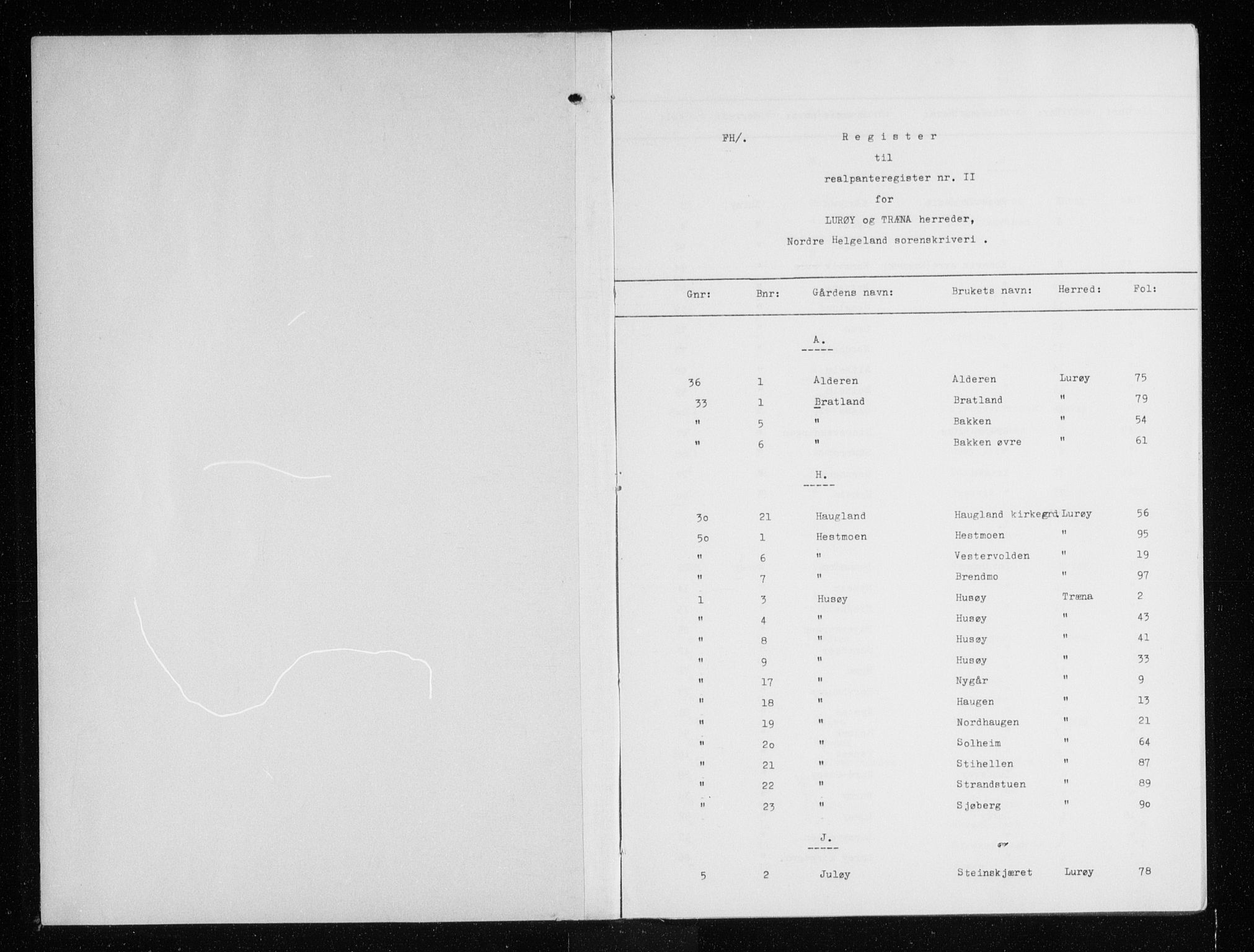 Rana sorenskriveri , SAT/A-1108/1/2/2A/L0025: Panteregister nr. 25, 1925-1935, s. 0-1
