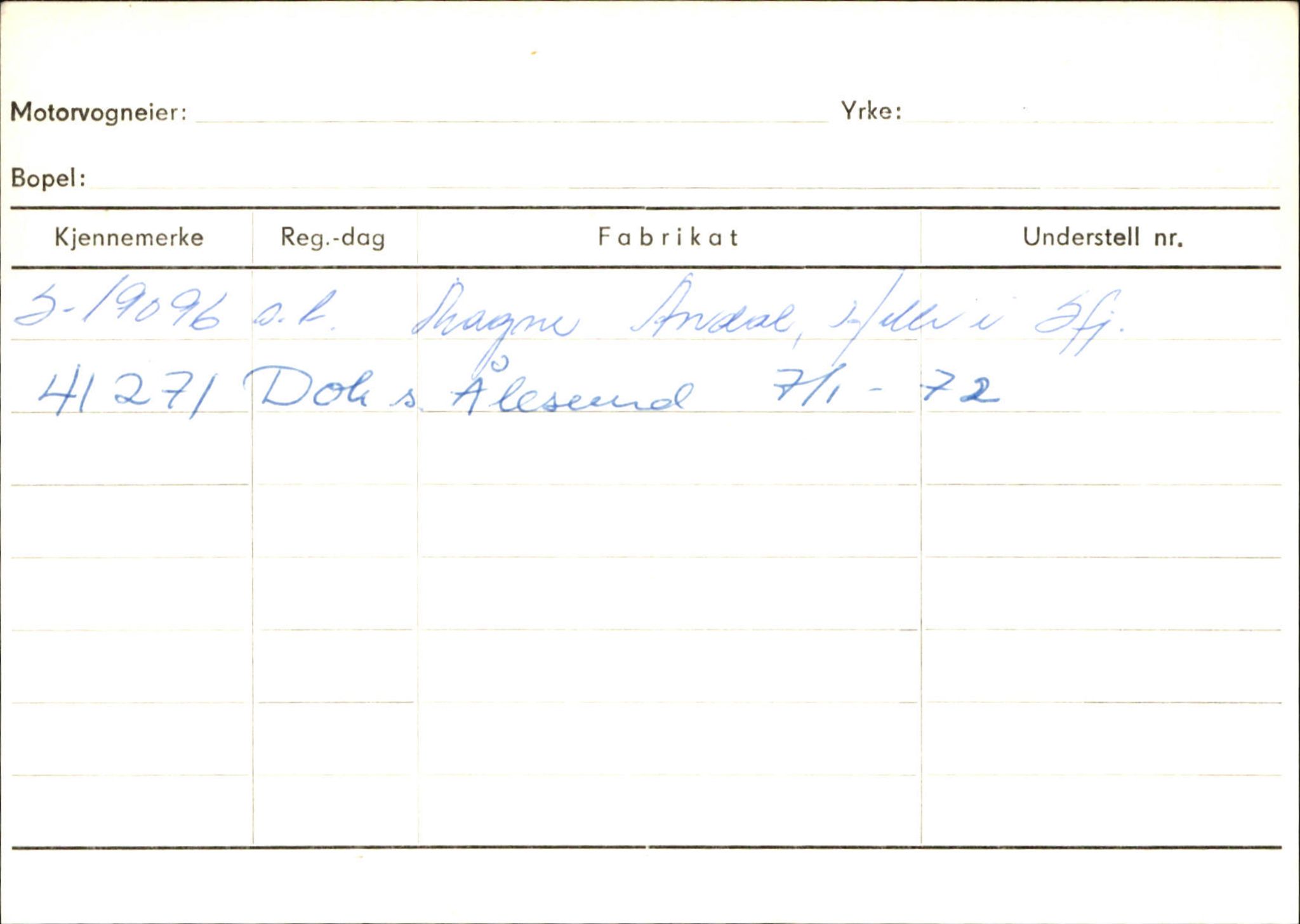 Statens vegvesen, Sogn og Fjordane vegkontor, AV/SAB-A-5301/4/F/L0125: Eigarregister Sogndal V-Å. Aurland A-Å. Fjaler A-N, 1945-1975, s. 1882