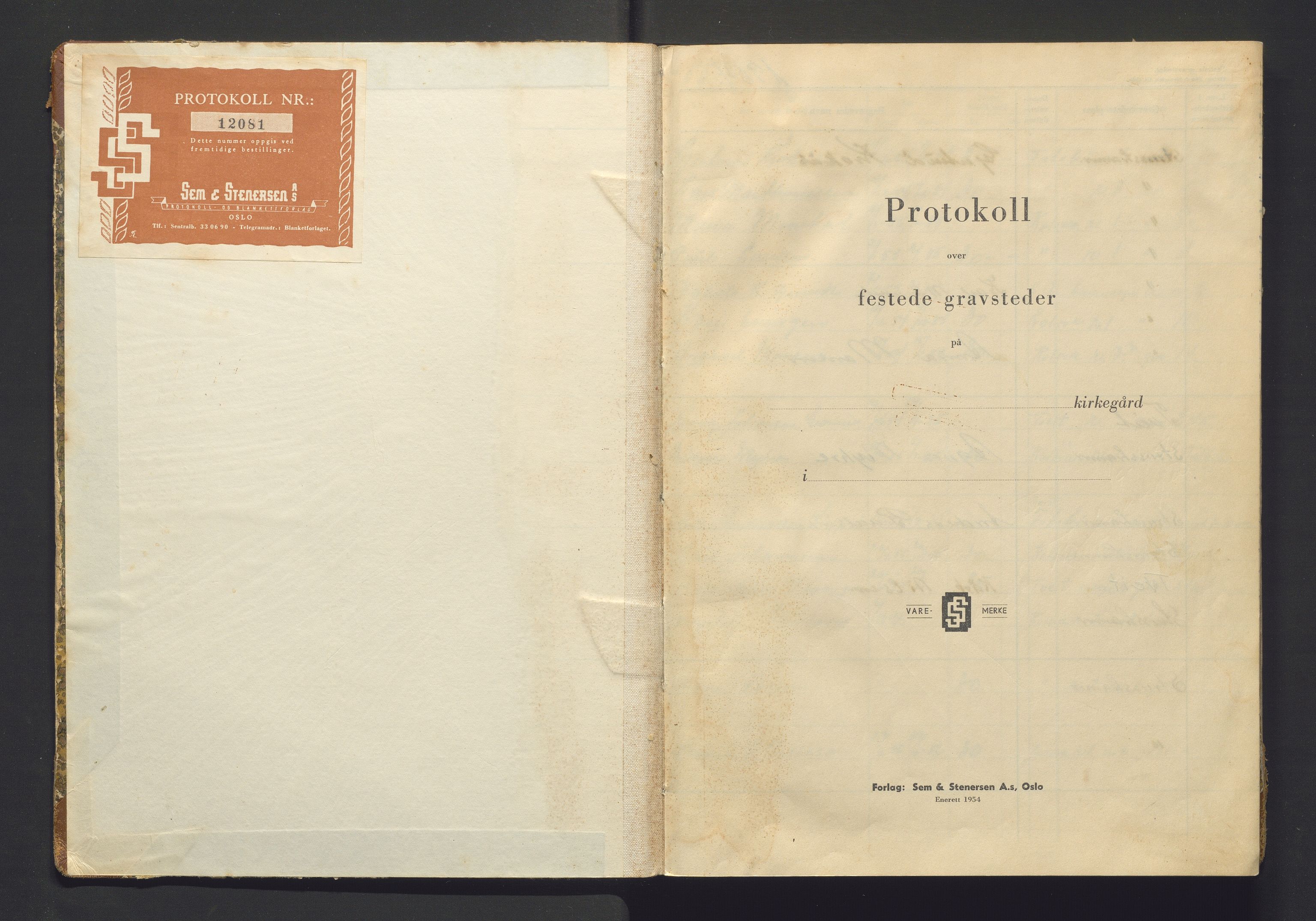 Askøy kommune. Kyrkjeverja, IKAH/1247-282/F/Fa/L0003: Protokoll over festede gravsteder på samtlige kirkegårder i Askøy, 1954-1980