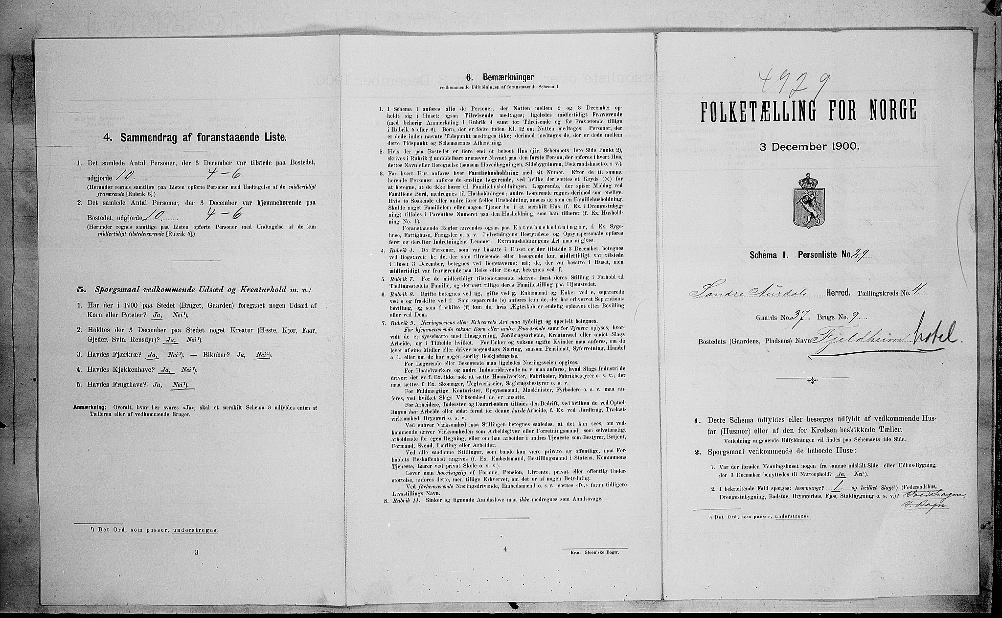 SAH, Folketelling 1900 for 0540 Sør-Aurdal herred, 1900, s. 531