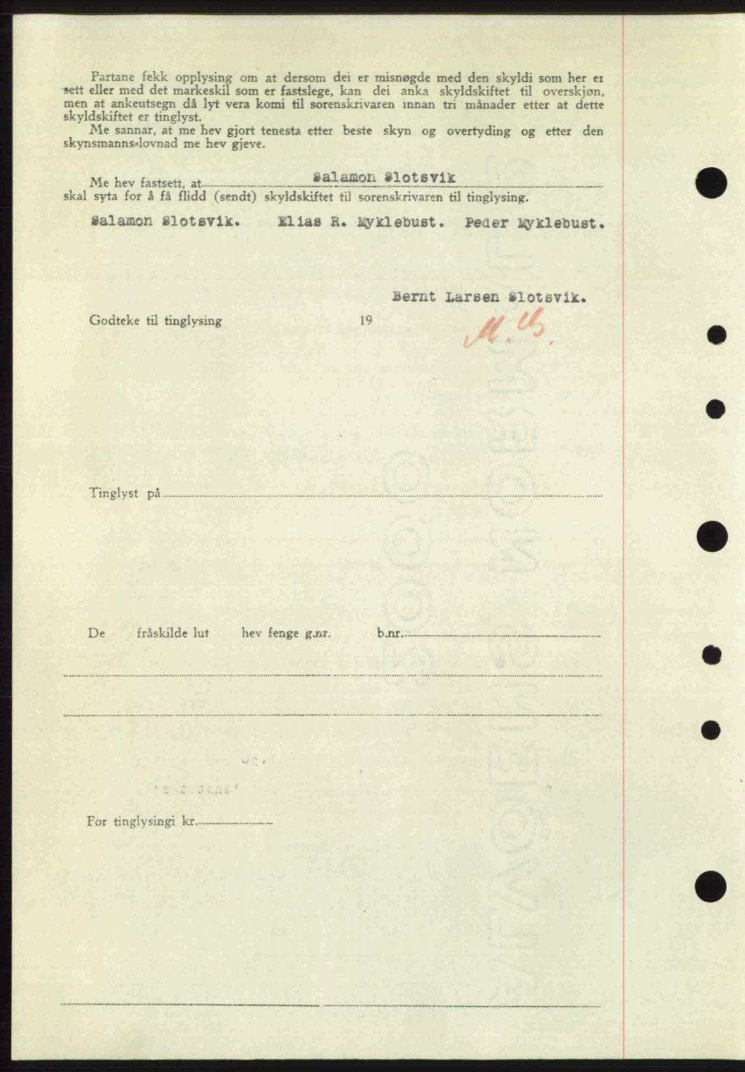 Nordre Sunnmøre sorenskriveri, AV/SAT-A-0006/1/2/2C/2Ca: Pantebok nr. A26, 1947-1948, Dagboknr: 2037/1947