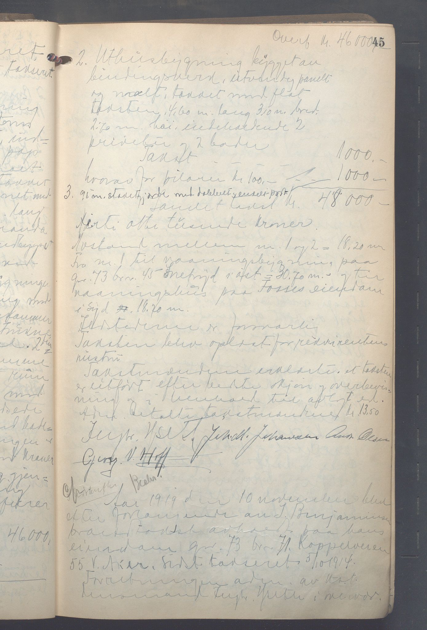 Lensmennene i Aker, OBA/A-10133/F/Fa/L0020: Branntakstprotokoll, 1919-1923, s. 45