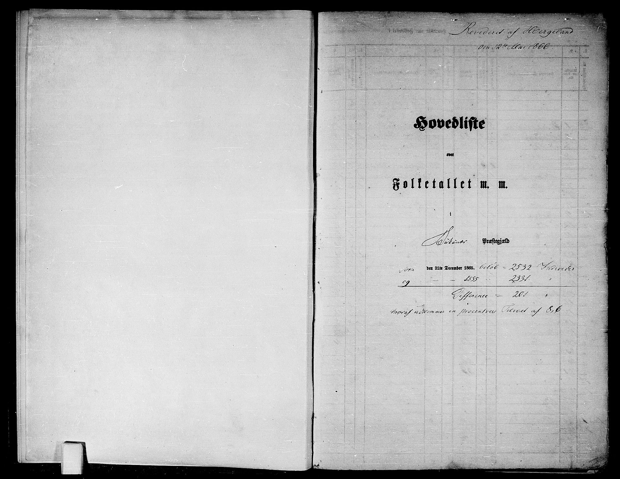 RA, Folketelling 1865 for 1860P Buksnes prestegjeld, 1865, s. 5