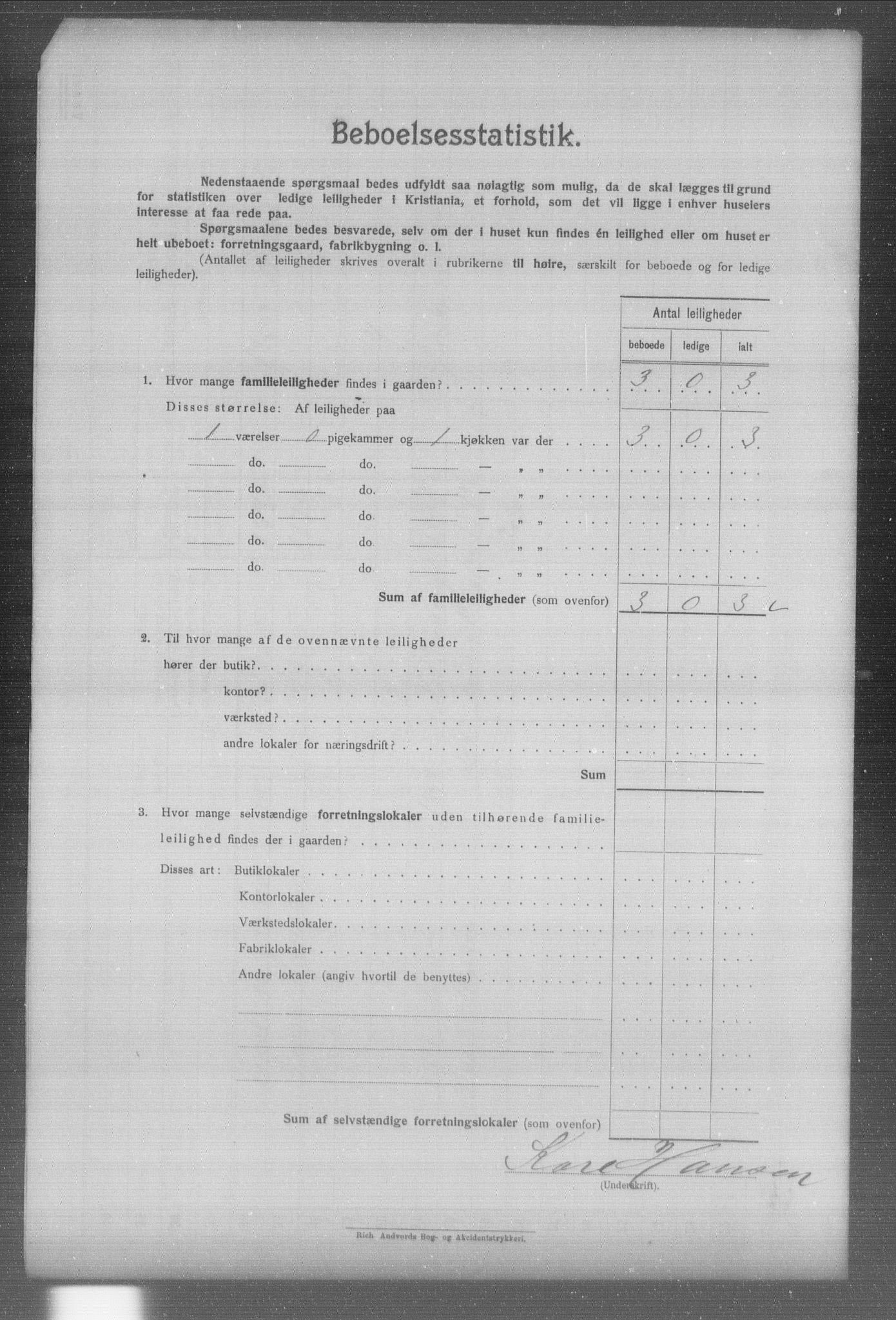 OBA, Kommunal folketelling 31.12.1904 for Kristiania kjøpstad, 1904, s. 1462