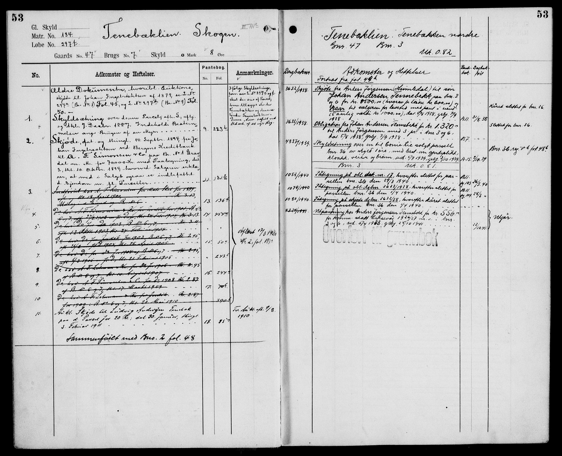 Midhordland sorenskriveri, AV/SAB-A-3001/1/G/Ga/Gab/L0110: Panteregister nr. II.A.b.110, s. 53