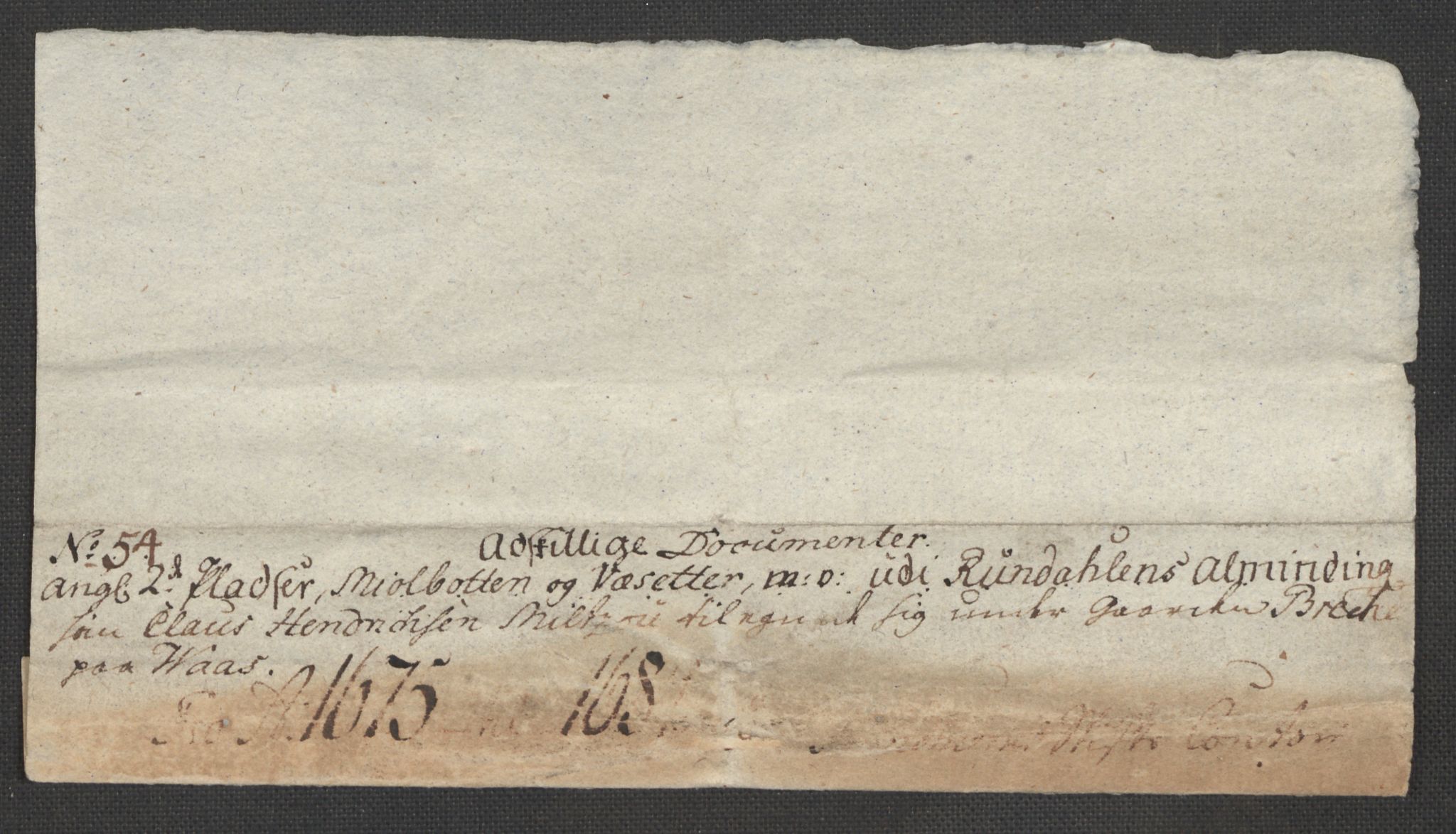 Rentekammeret inntil 1814, Realistisk ordnet avdeling, RA/EA-4070/Fb/L0015: Dokumenter om Raundalen allmenning i Voss. Claus Miltzows sak, 1684, s. 2