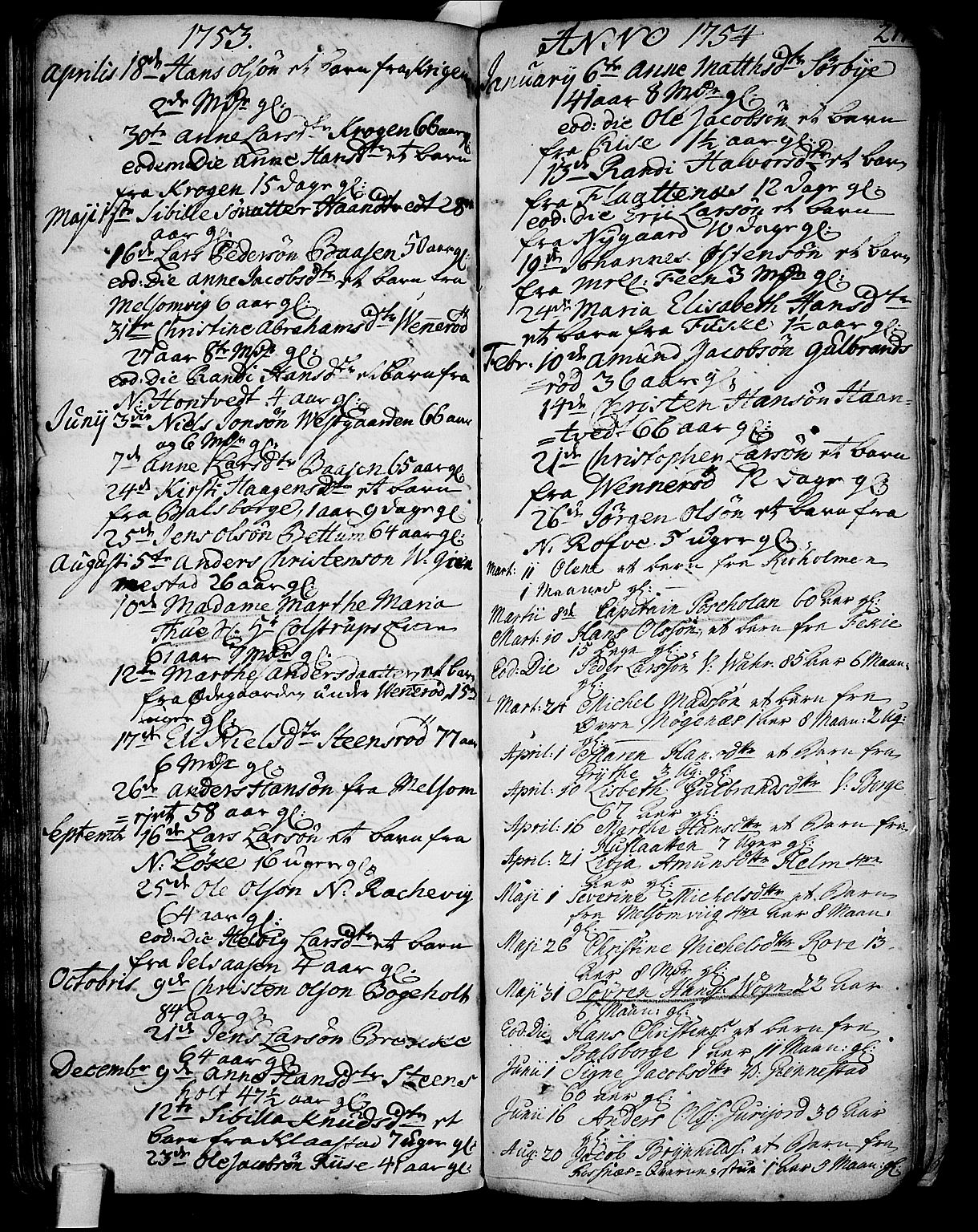 Stokke kirkebøker, SAKO/A-320/F/Fa/L0002: Ministerialbok nr. I 2, 1732-1770, s. 217