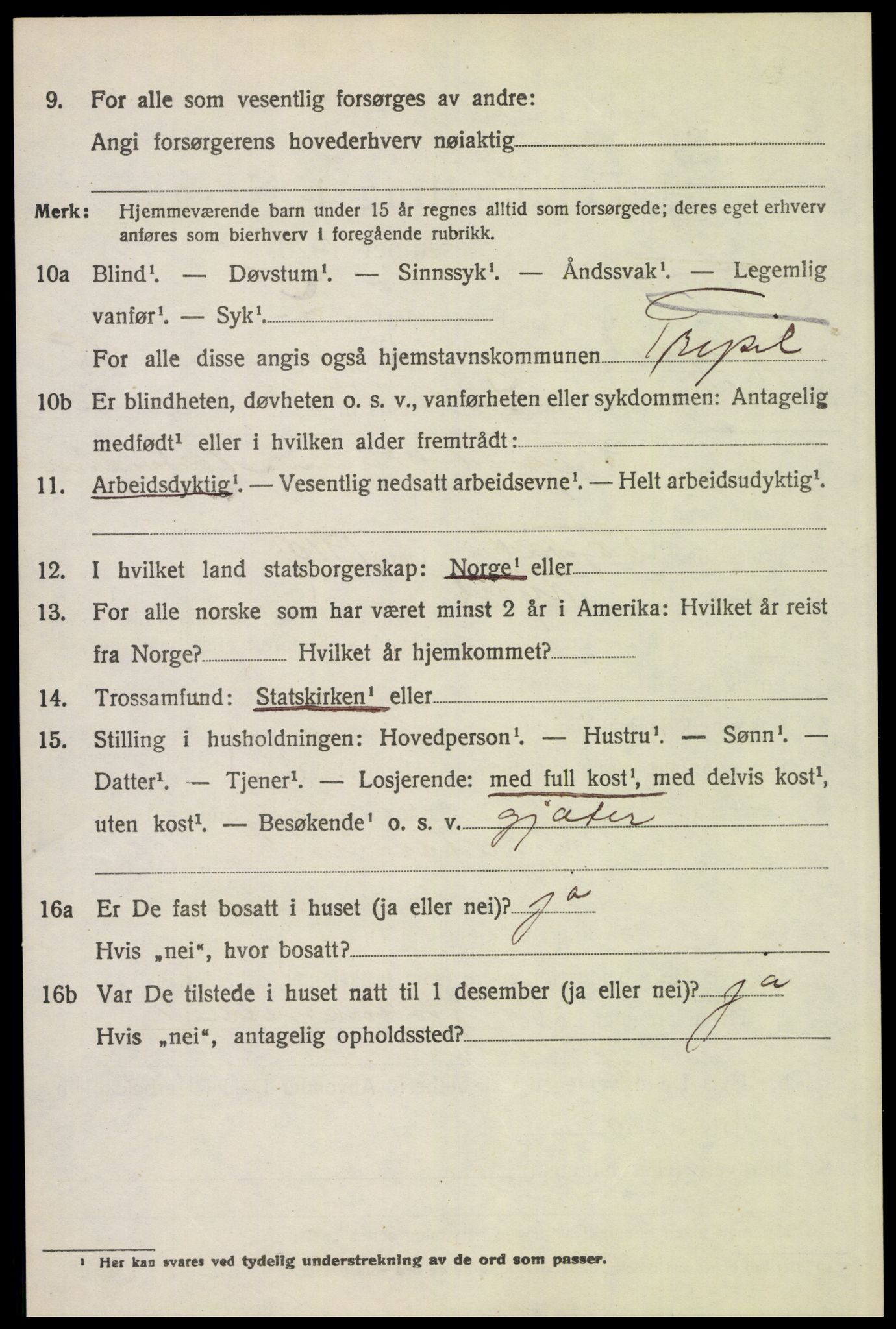 SAH, Folketelling 1920 for 0428 Trysil herred, 1920, s. 9404