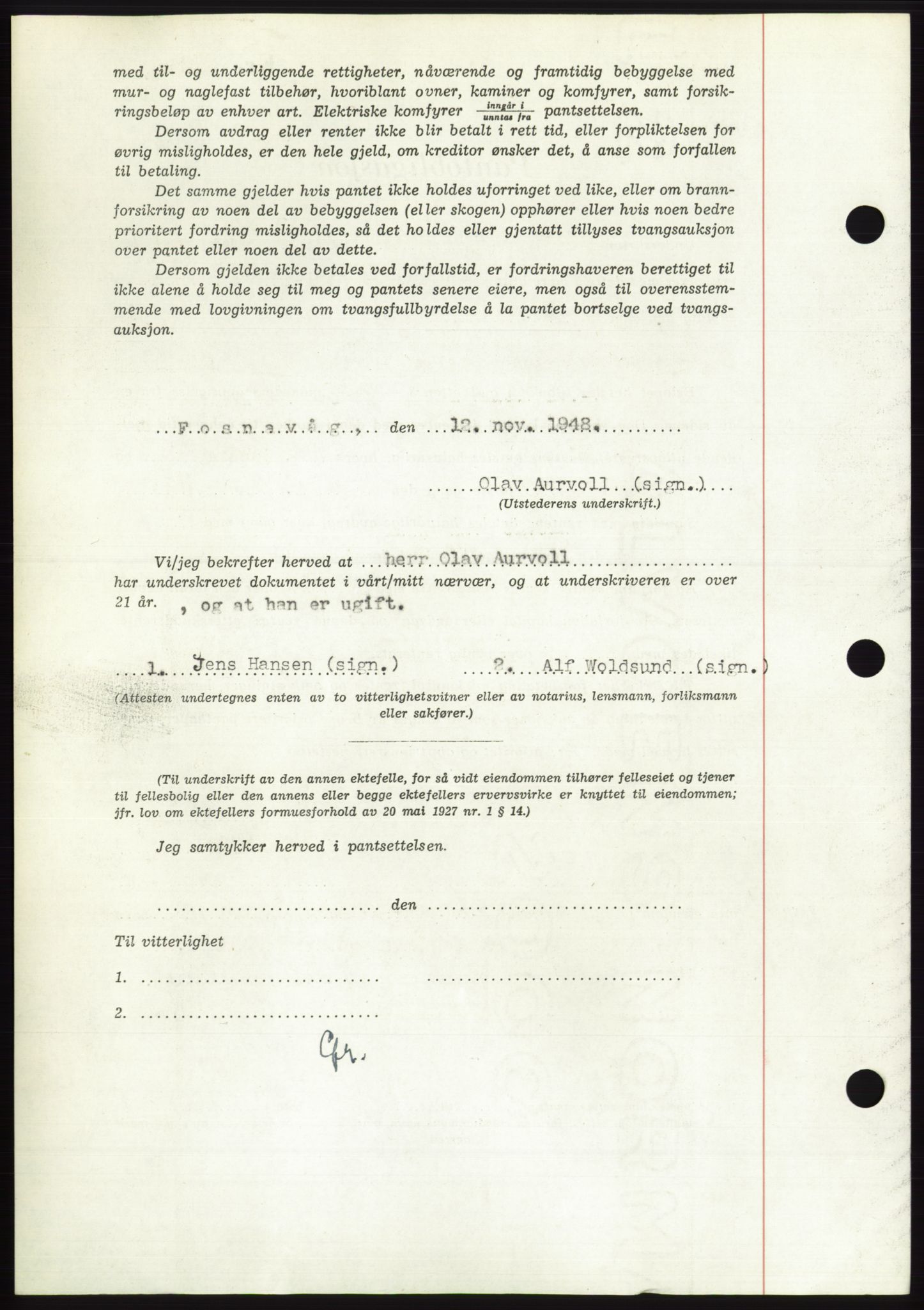Søre Sunnmøre sorenskriveri, AV/SAT-A-4122/1/2/2C/L0116: Pantebok nr. 4B, 1948-1949, Dagboknr: 1668/1948