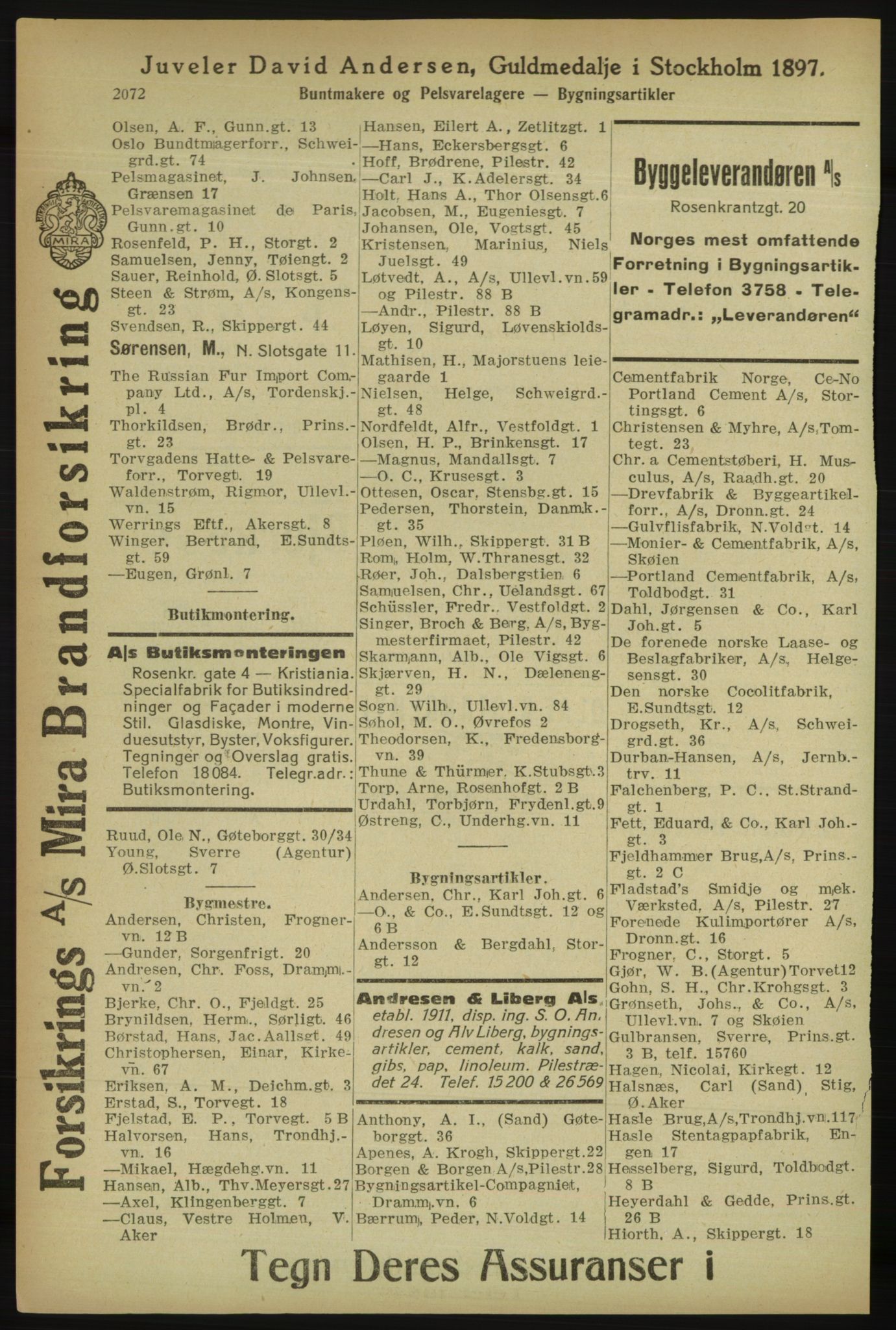 Kristiania/Oslo adressebok, PUBL/-, 1918, s. 2225