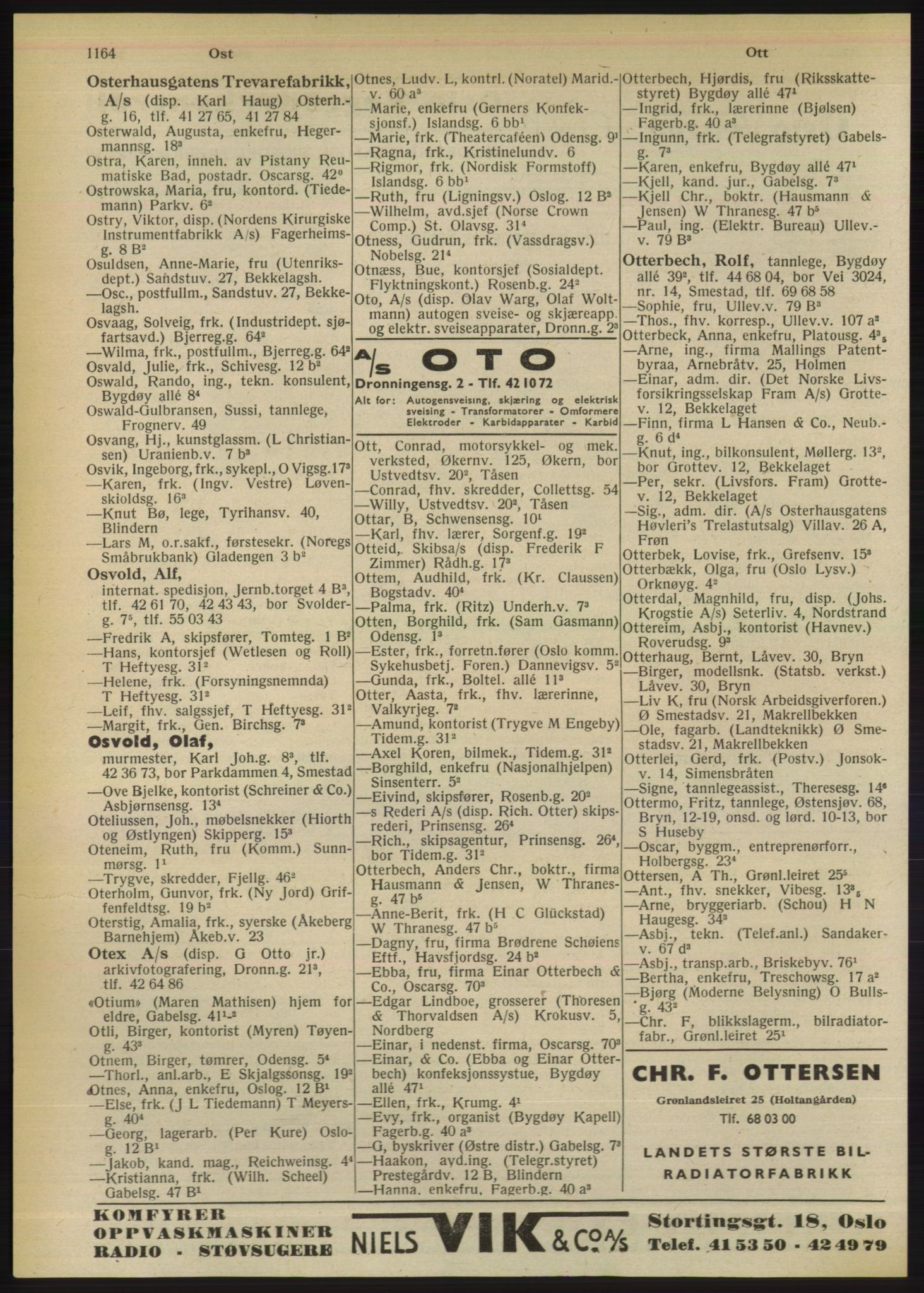 Kristiania/Oslo adressebok, PUBL/-, 1950, s. 1164