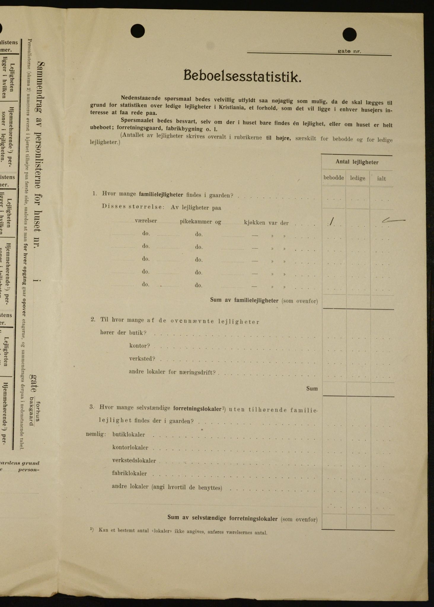 OBA, Kommunal folketelling 1.2.1909 for Kristiania kjøpstad, 1909, s. 96148