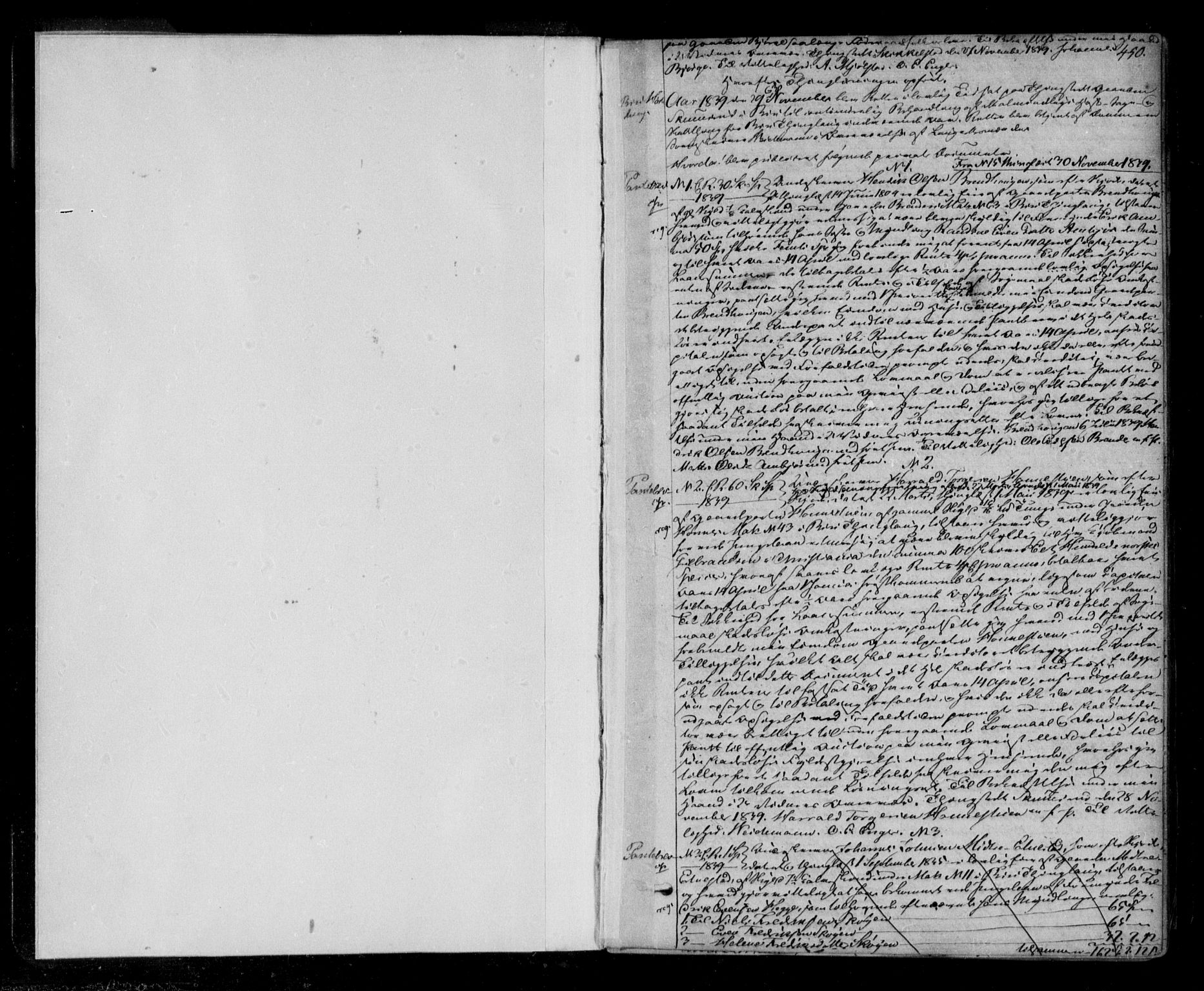 Toten tingrett, SAH/TING-006/H/Hb/Hba/L0007b: Pantebok nr. 7b, 1839-1844, s. 450