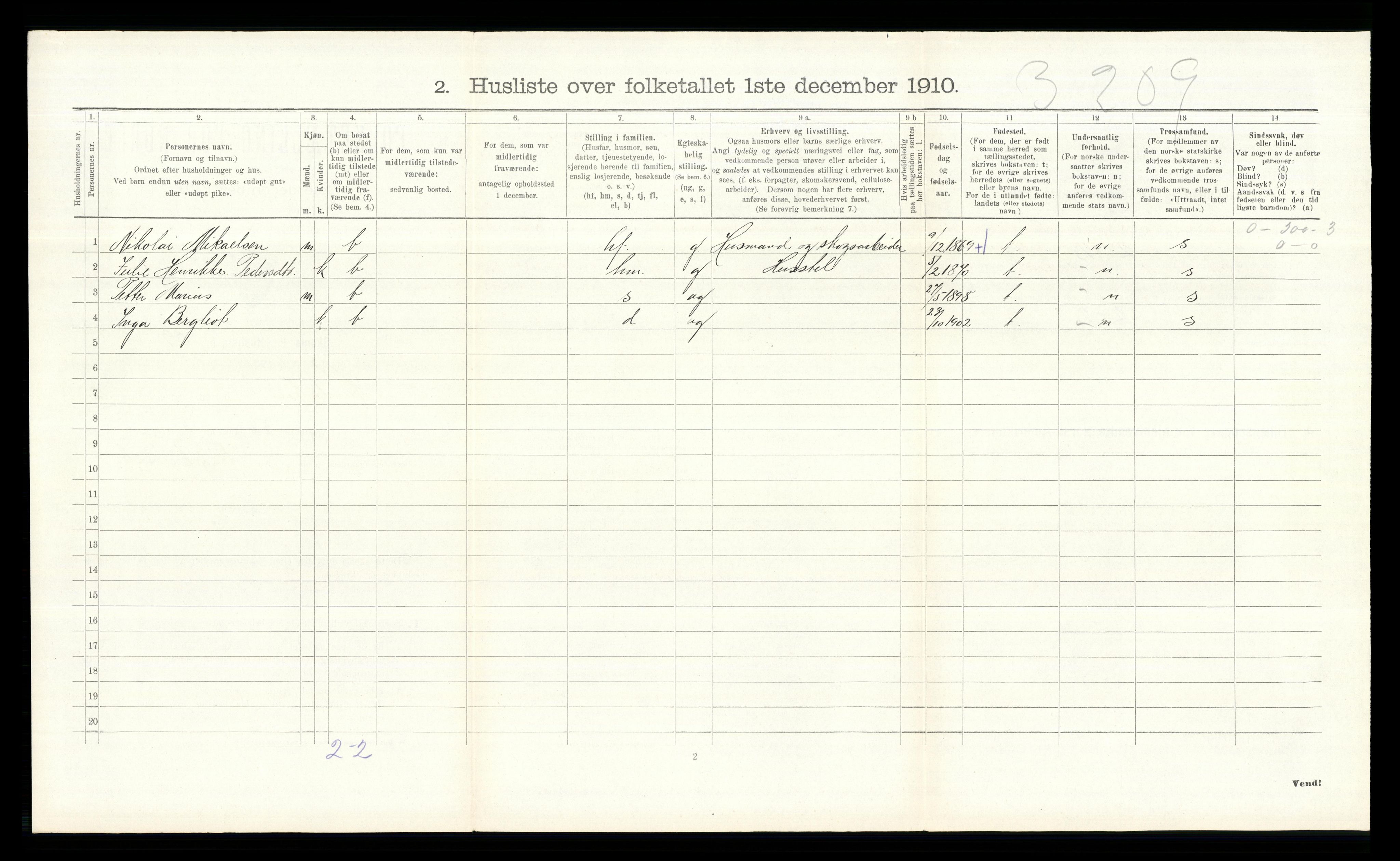 RA, Folketelling 1910 for 0239 Hurdal herred, 1910, s. 599