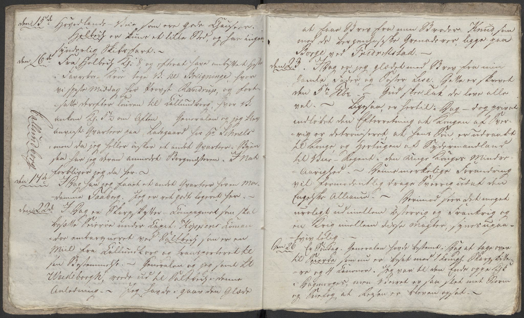 Holck, Meidell, Hartvig, AV/RA-PA-0204/F/L0001: (Kassett) Dagbøker ført av Ole Elias v.Holck, 1798-1842, s. 210