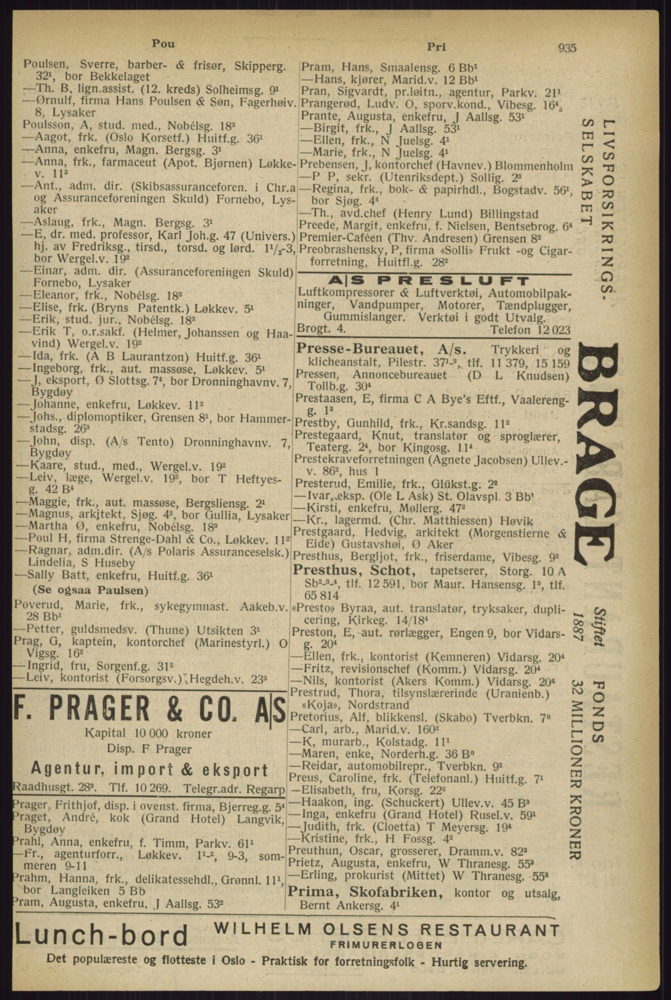 Kristiania/Oslo adressebok, PUBL/-, 1927, s. 935