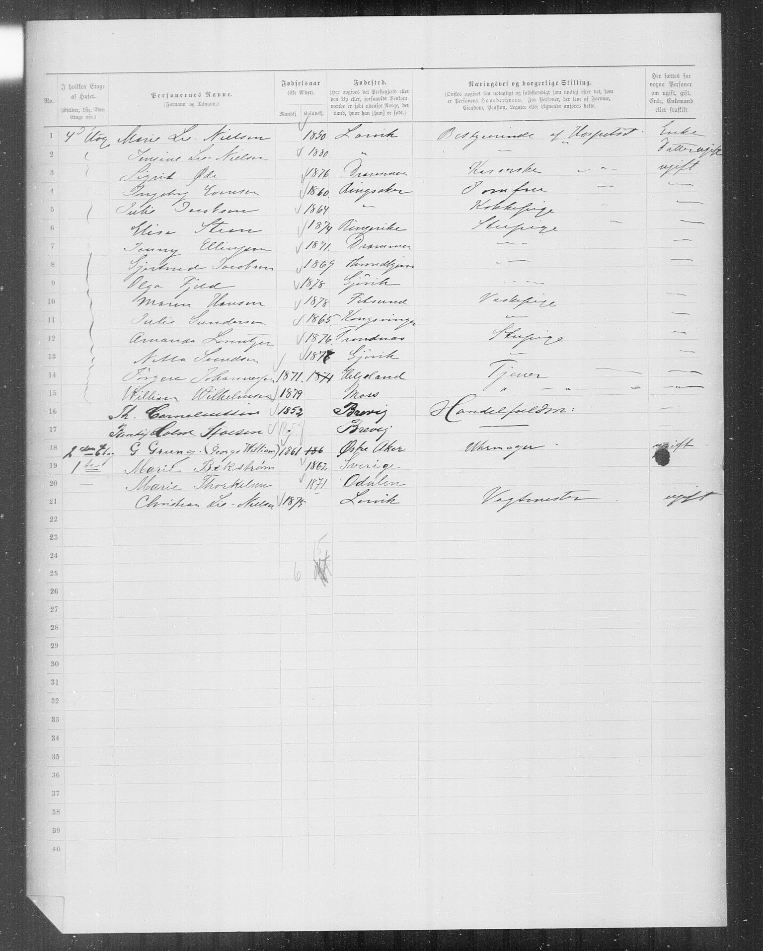 OBA, Kommunal folketelling 31.12.1899 for Kristiania kjøpstad, 1899, s. 10921