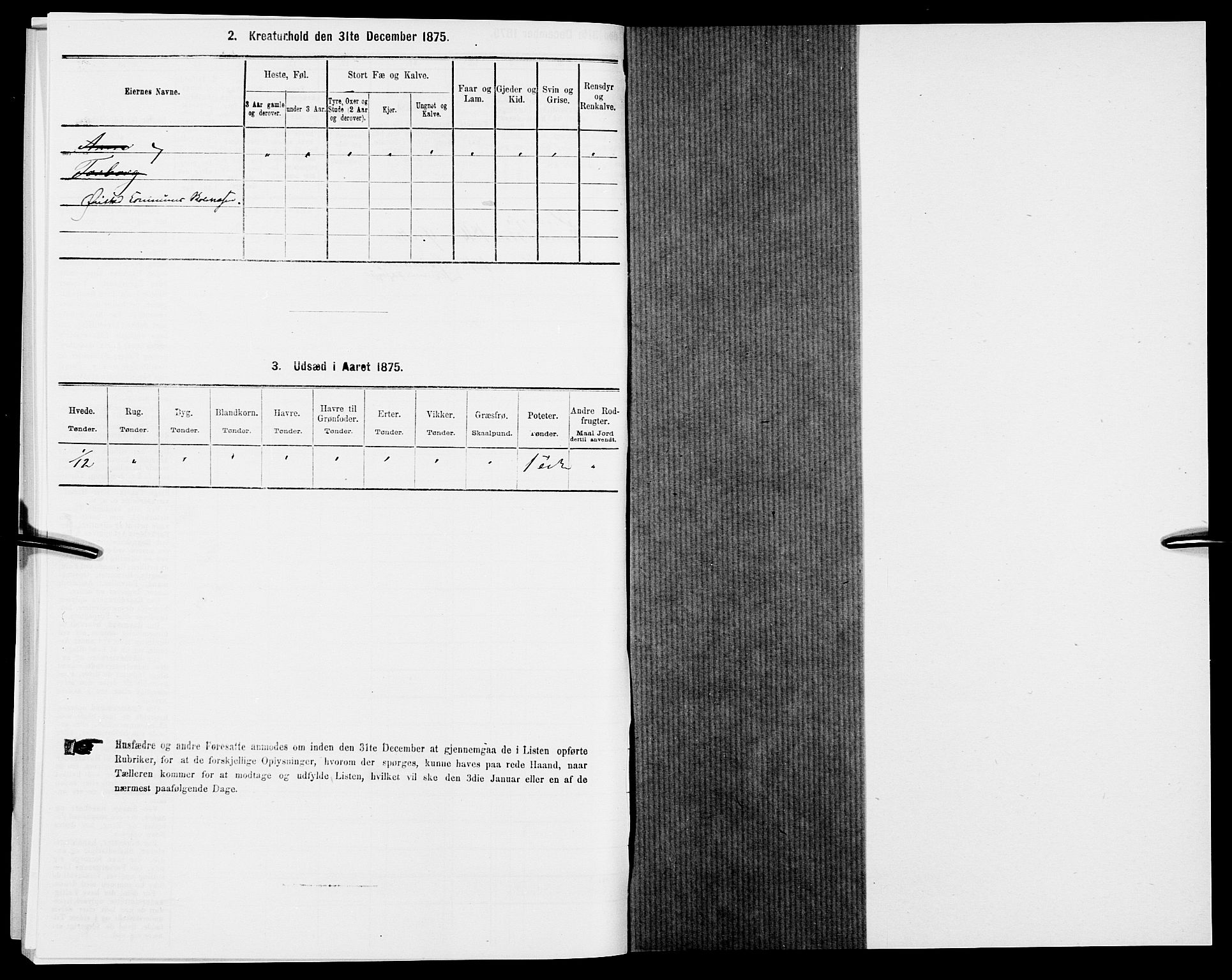 SAK, Folketelling 1875 for 0920P Øyestad prestegjeld, 1875, s. 315