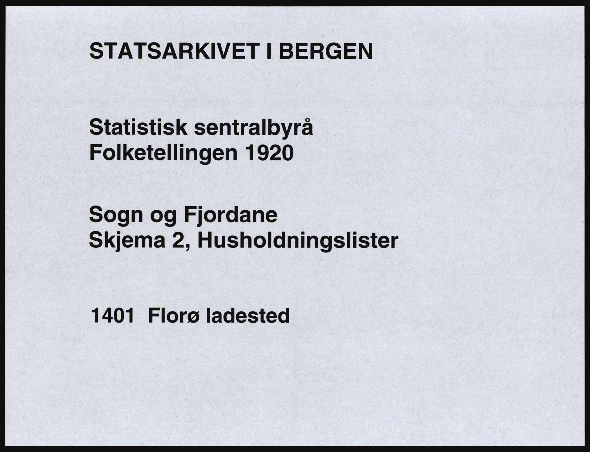 SAB, Folketelling 1920 for 1401 Florø ladested, 1920, s. 386