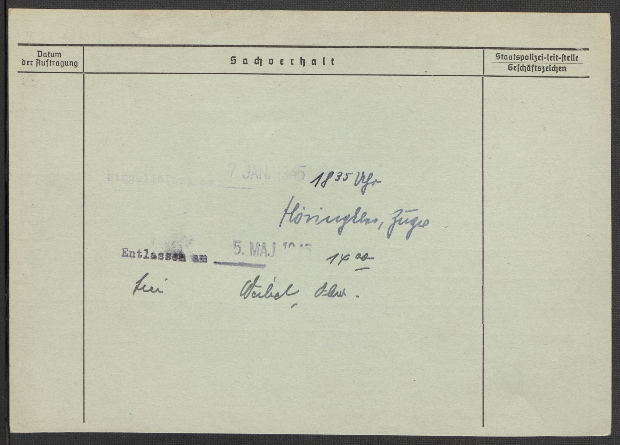 Befehlshaber der Sicherheitspolizei und des SD, AV/RA-RAFA-5969/E/Ea/Eaa/L0002: Register over norske fanger i Møllergata 19: Bj-Eng, 1940-1945, s. 840