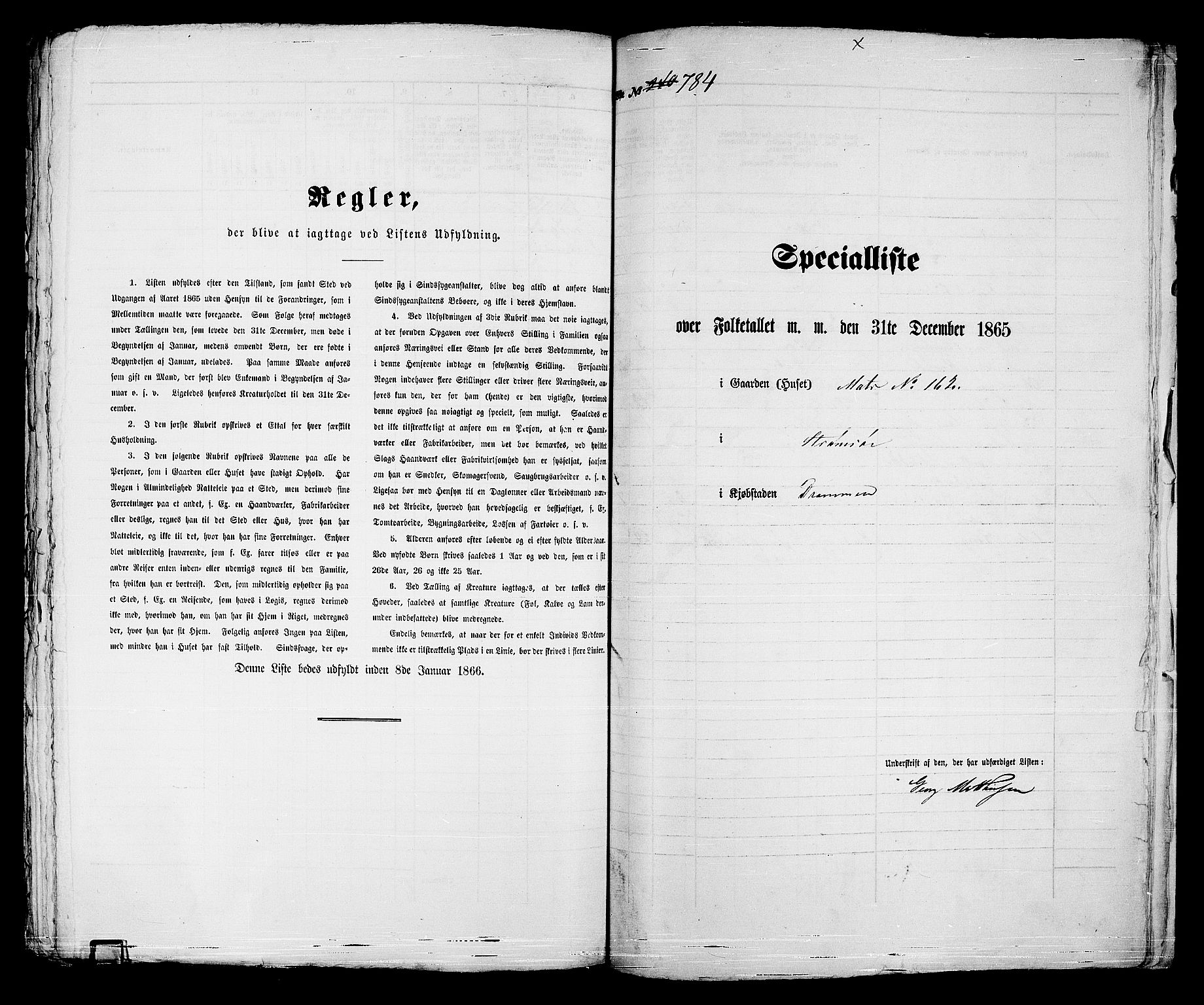 RA, Folketelling 1865 for 0602bP Strømsø prestegjeld i Drammen kjøpstad, 1865, s. 381