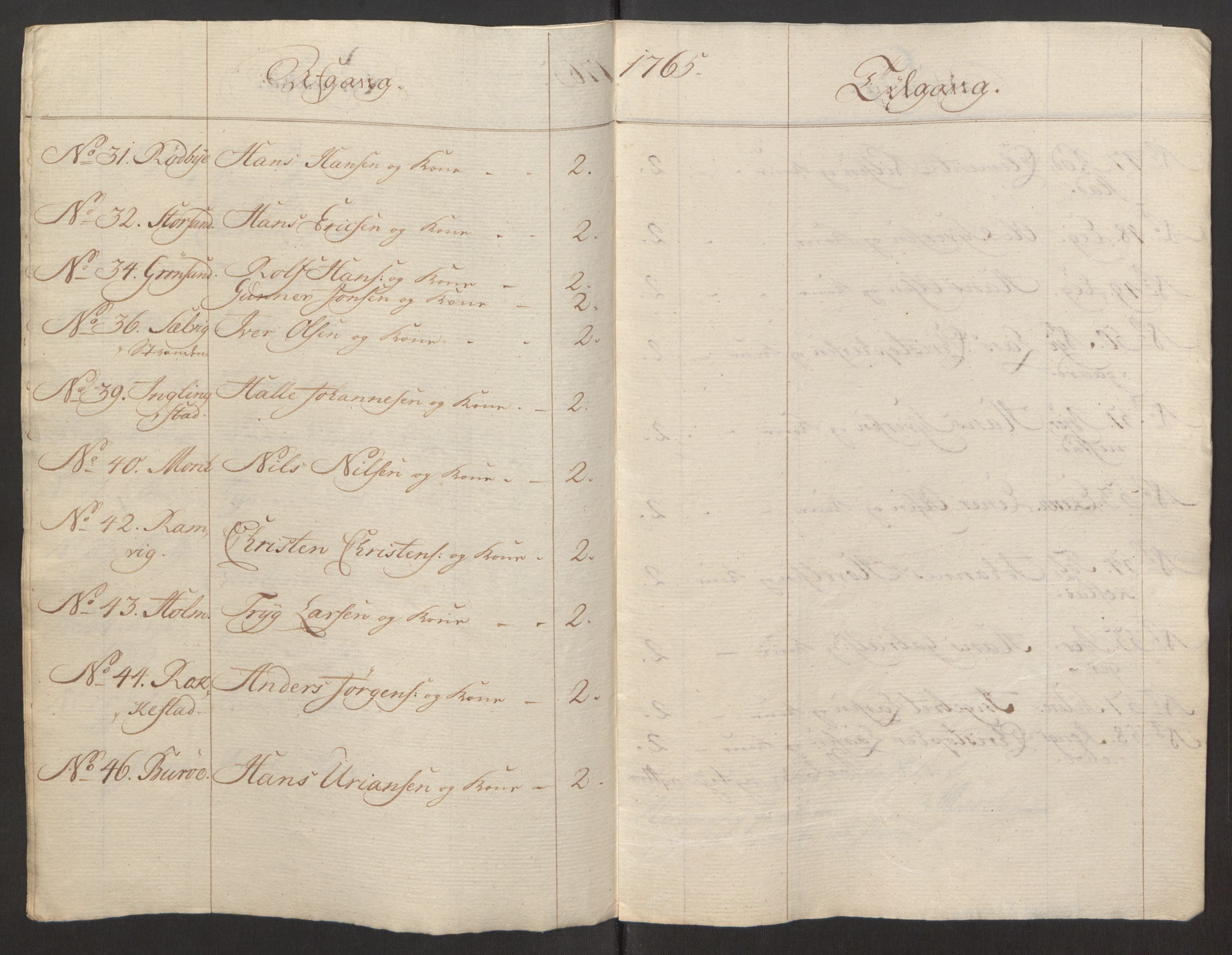 Rentekammeret inntil 1814, Reviderte regnskaper, Fogderegnskap, RA/EA-4092/R31/L1834: Ekstraskatten Hurum, Røyken, Eiker, Lier og Buskerud, 1765, s. 405
