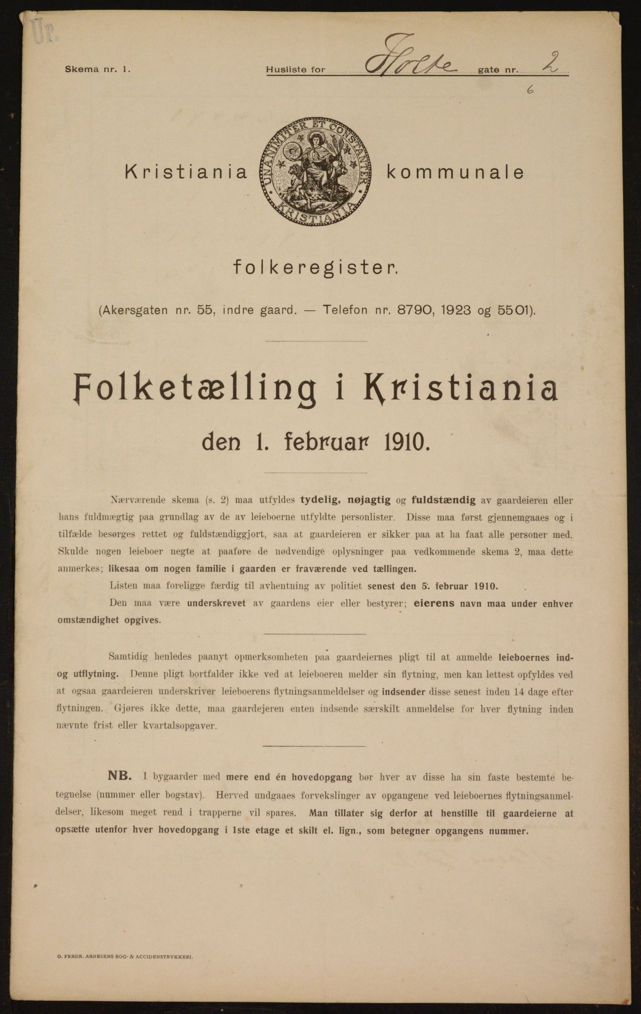 OBA, Kommunal folketelling 1.2.1910 for Kristiania, 1910, s. 40341