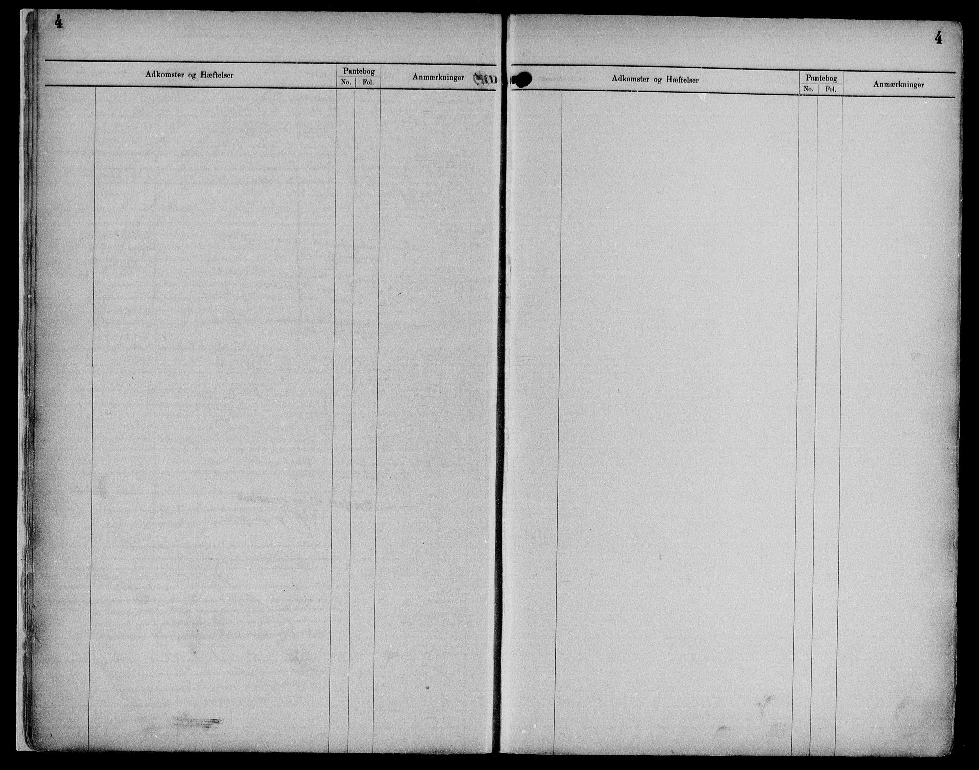 Byfogd og Byskriver i Bergen, SAB/A-3401/03/03AdD/L0055: Panteregister nr. A.d.D.55, 1894-1936, s. 4
