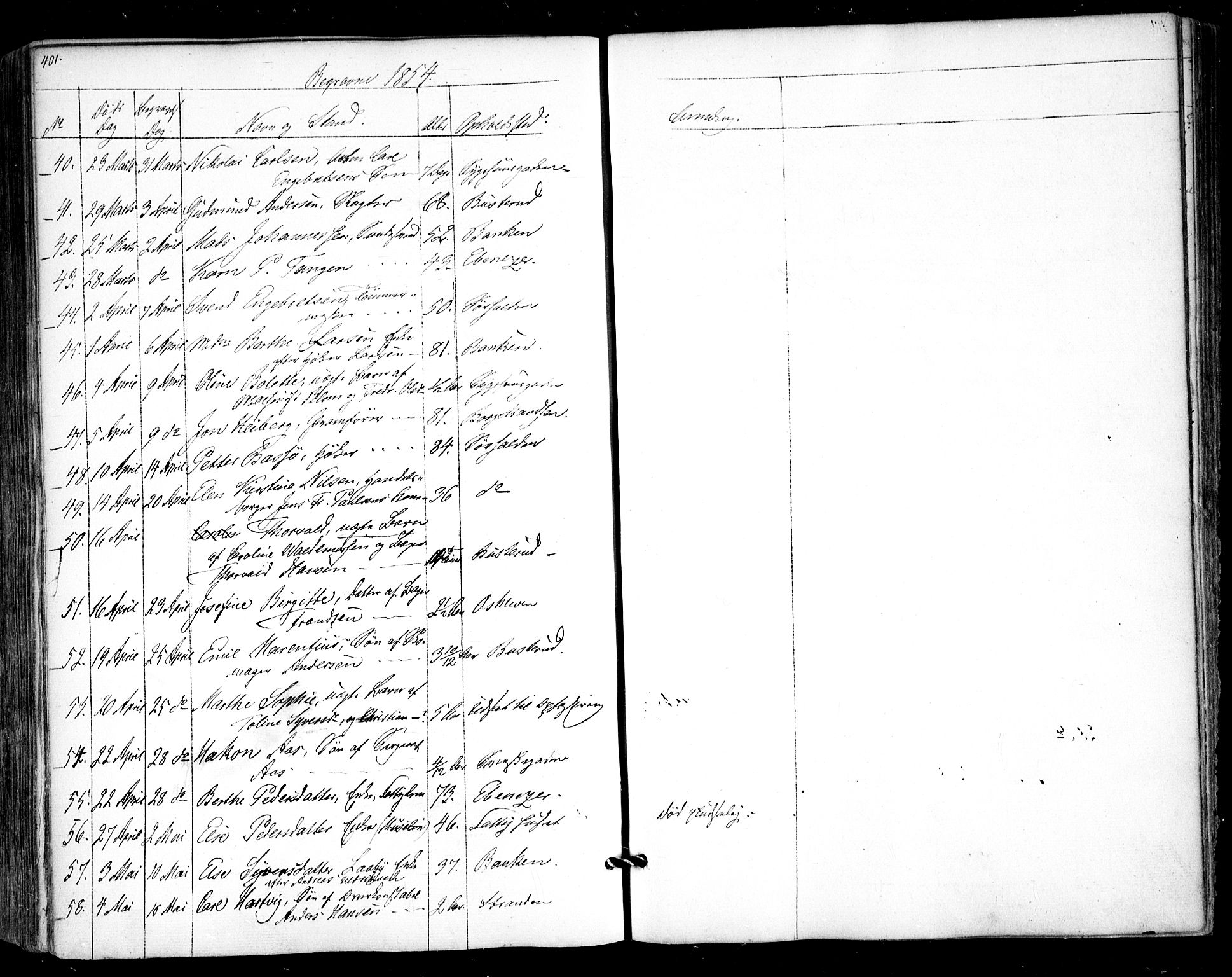 Halden prestekontor Kirkebøker, SAO/A-10909/F/Fa/L0006: Ministerialbok nr. I 6, 1845-1856, s. 401