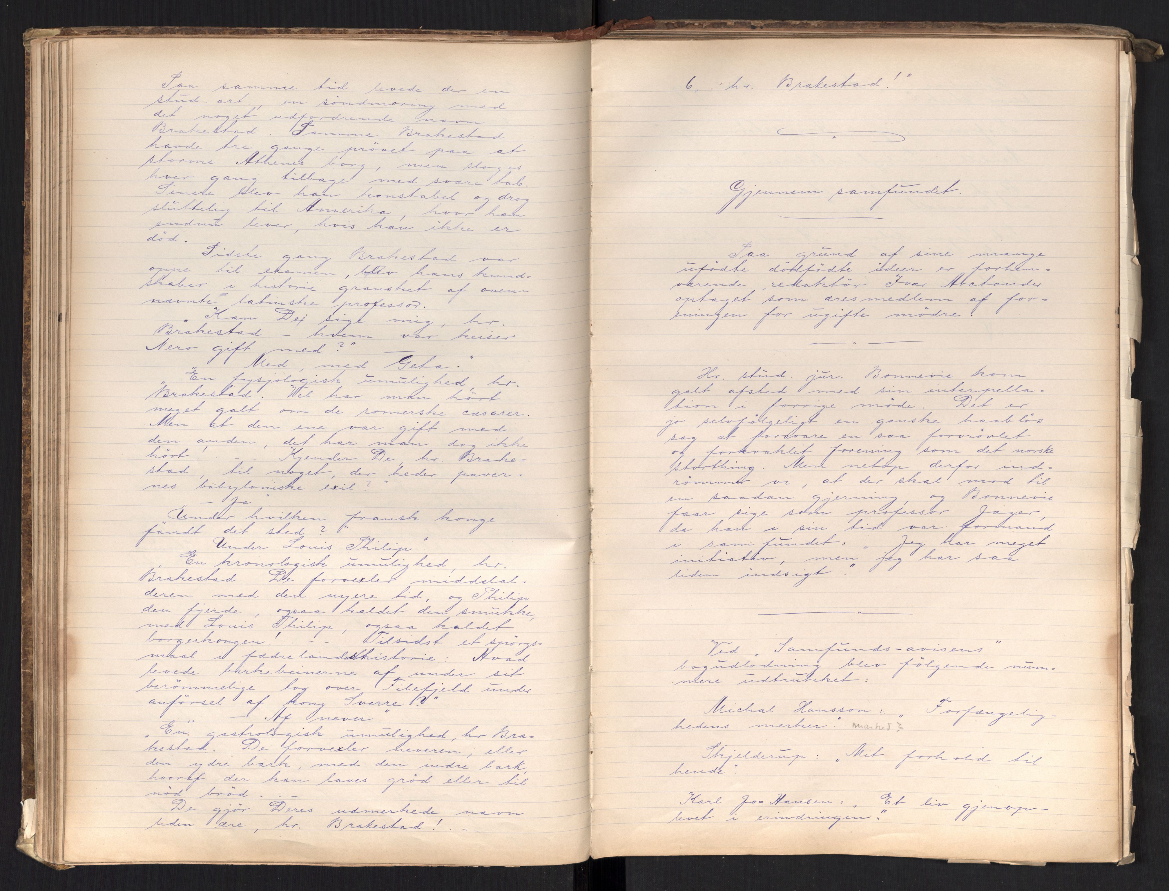 Det Norske Studentersamfund, AV/RA-PA-1322/X/Xa/L0017/0001: -- / Samfundsavisen (stort format), 1902-1904, s. 108