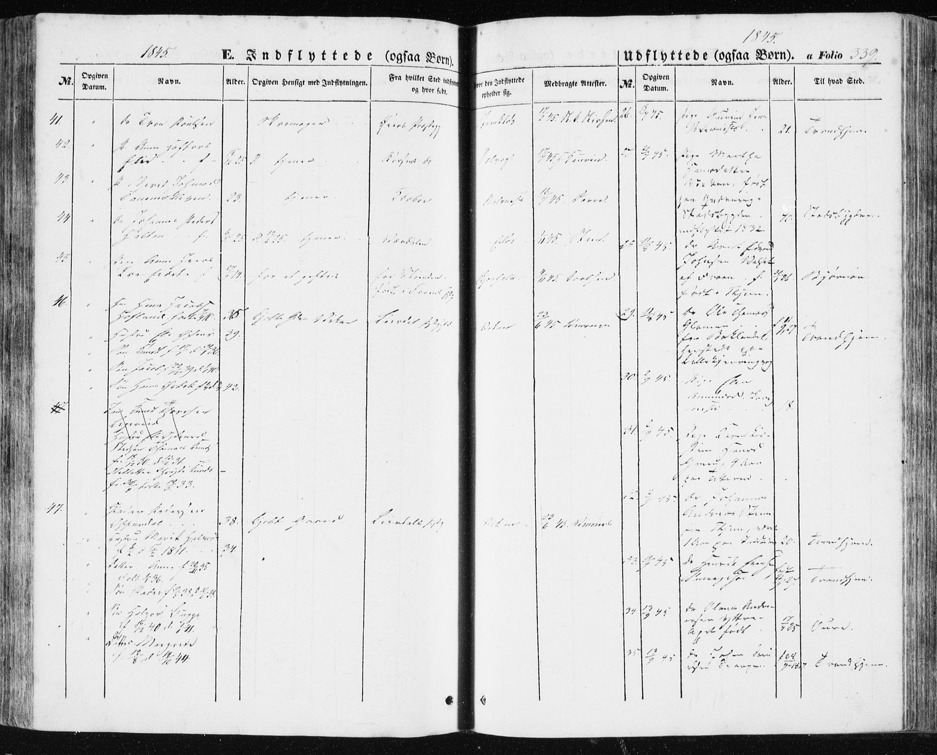 Ministerialprotokoller, klokkerbøker og fødselsregistre - Sør-Trøndelag, SAT/A-1456/634/L0529: Ministerialbok nr. 634A05, 1843-1851, s. 339