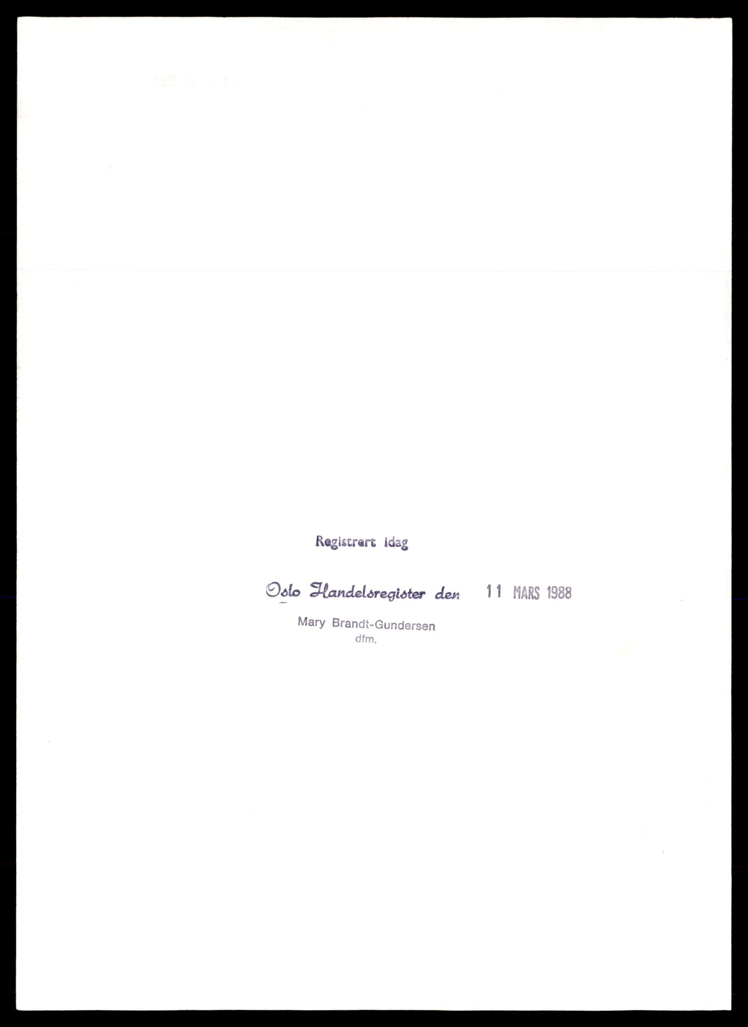 Oslo byfogd, Handelsregisteret, SAT/A-10867/G/Gc/Gca/L0433: Ikke konverterte foretak, K/S.M-K/S.O, 1890-1990, s. 4