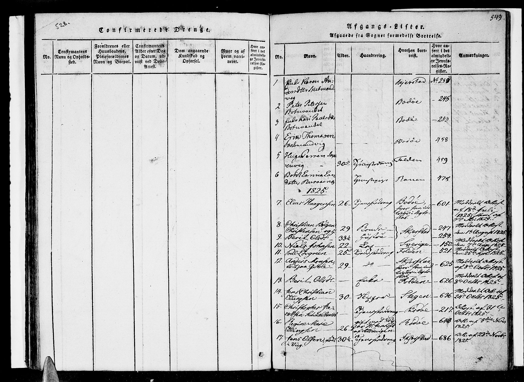 Ministerialprotokoller, klokkerbøker og fødselsregistre - Nordland, SAT/A-1459/847/L0665: Ministerialbok nr. 847A05, 1818-1841, s. 528-549