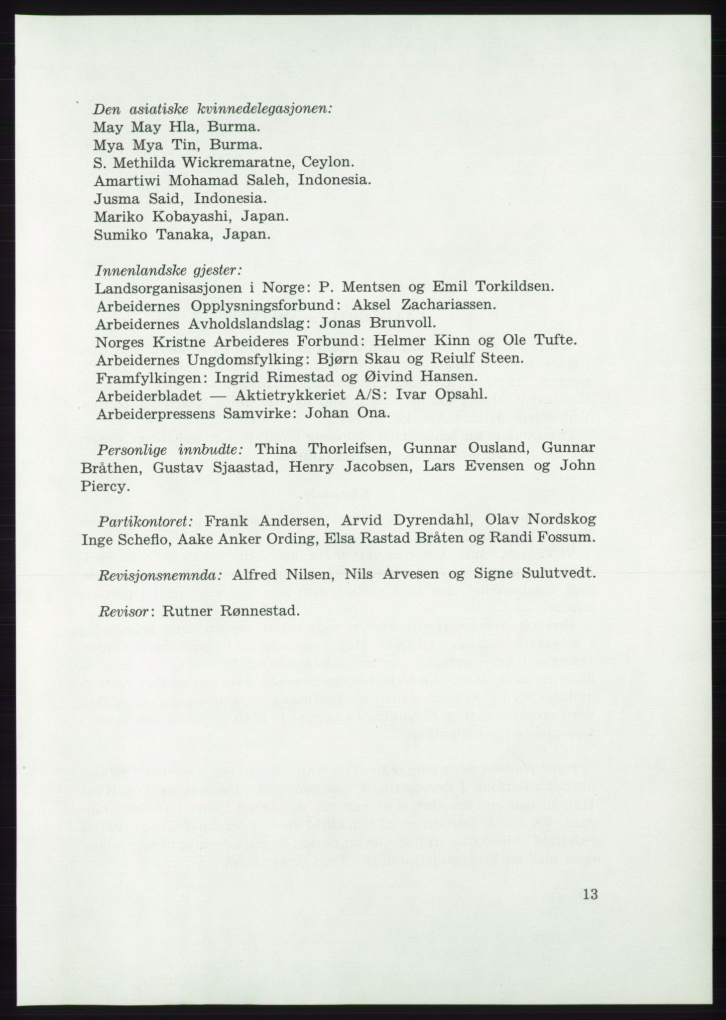 Det norske Arbeiderparti - publikasjoner, AAB/-/-/-: Protokoll over forhandlingene på det 37. ordinære landsmøte 7.-9. mai 1959 i Oslo, 1959, s. 13