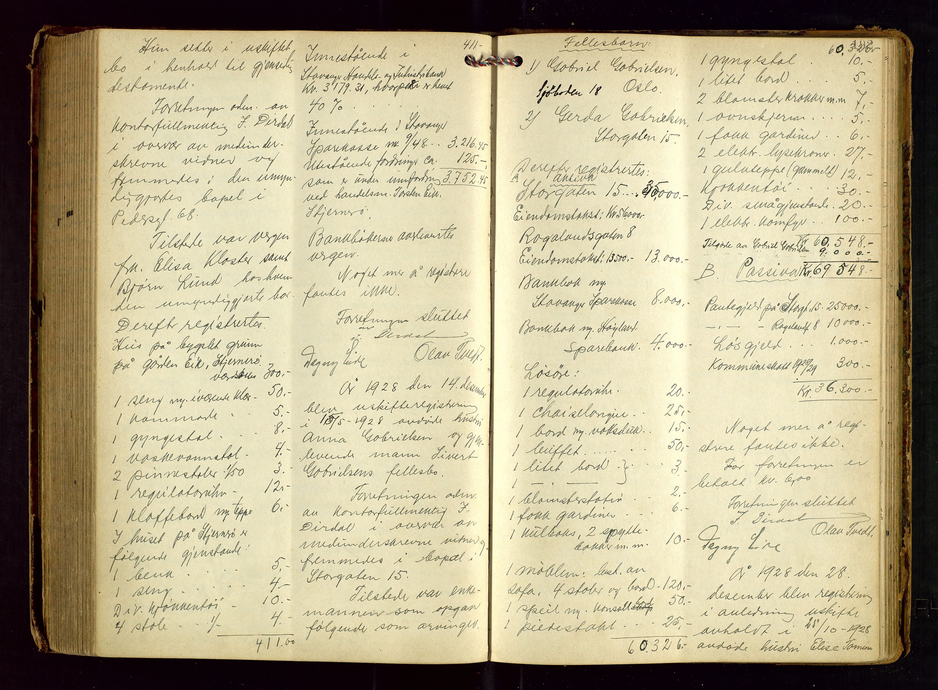 Stavanger skifteforvalter, AV/SAST-A-101412/001/5/53/533BA/L0004: Registreringsprotokoll, 1923-1930, s. 191b-192a