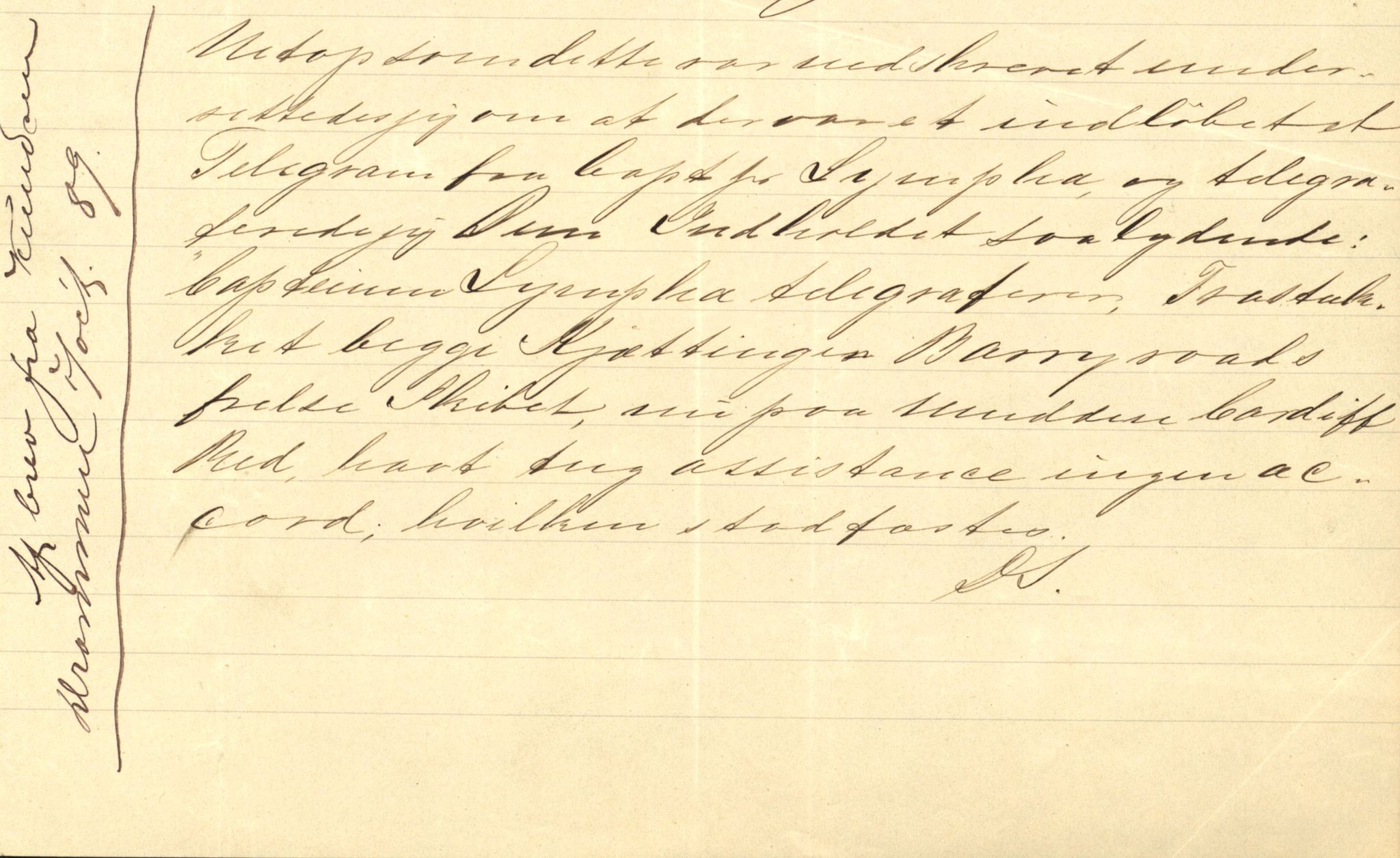 Pa 63 - Østlandske skibsassuranceforening, VEMU/A-1079/G/Ga/L0023/0011: Havaridokumenter / Joanchas, Lympha, Glengarin, Korsvei, Heldine, Sirius, 1889, s. 32